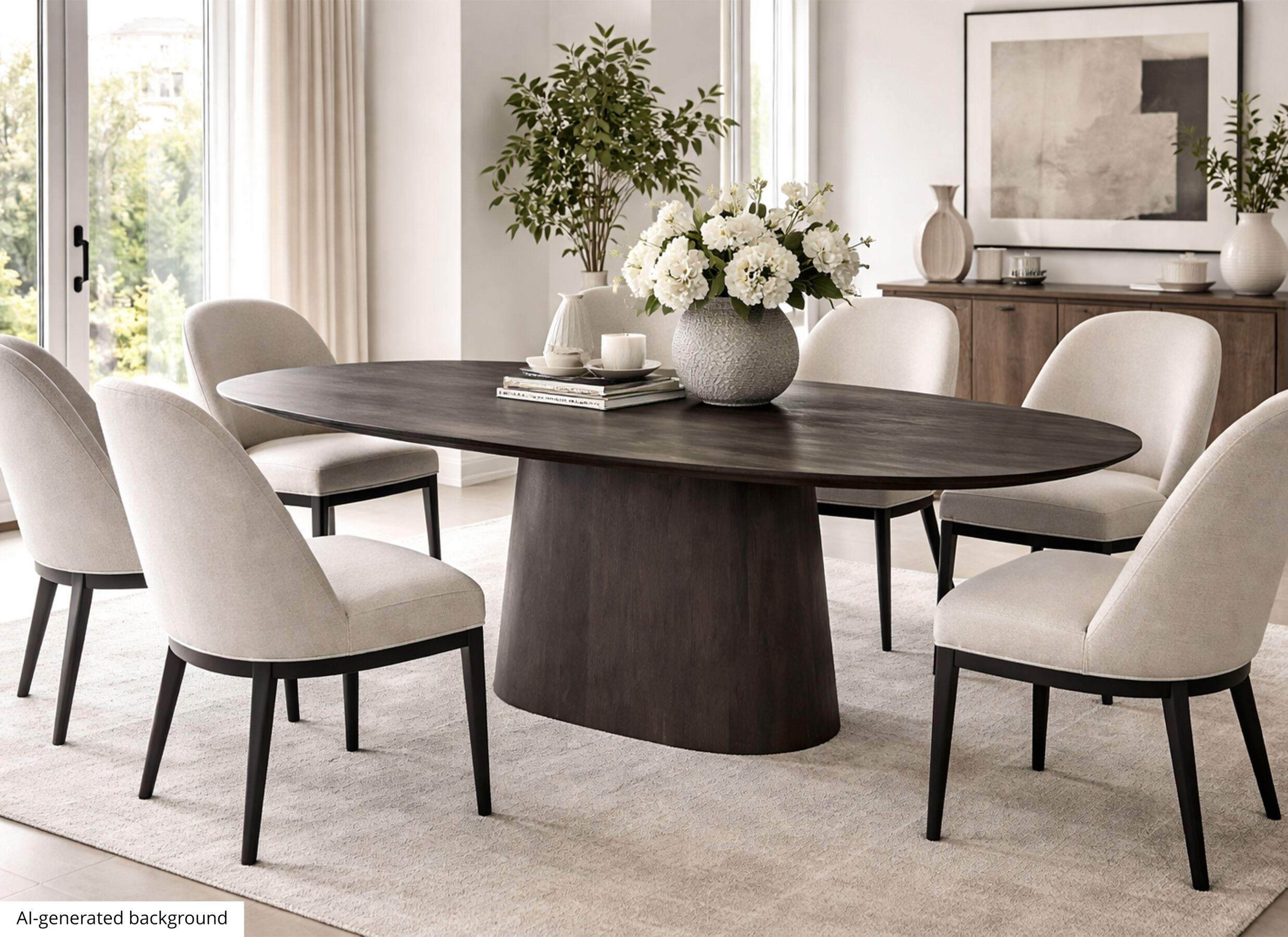 AI Generated - Table Woodwork 200x100cm - manguier massif - naturel