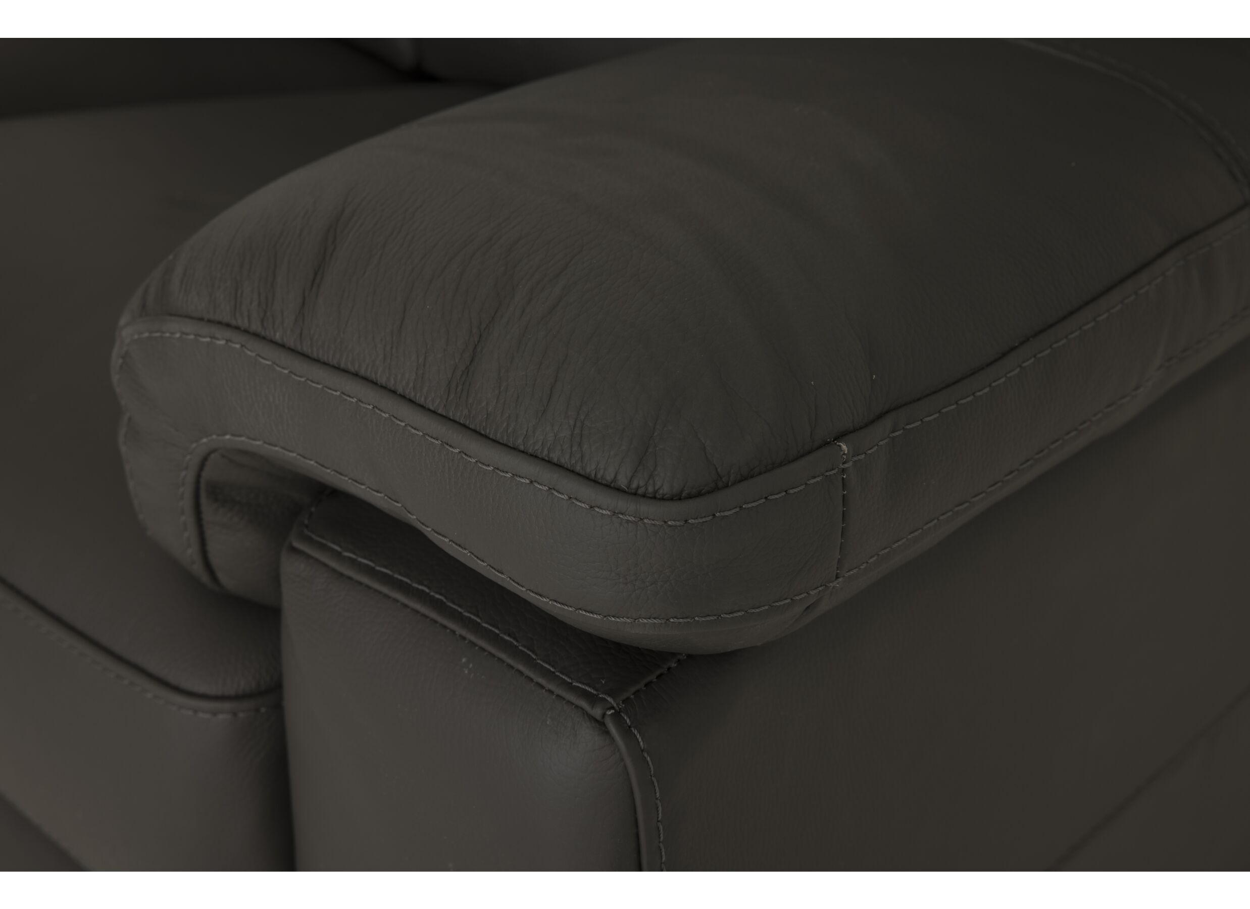 Detailfoto - Zetel Folk 2,5-zit - leder - antraciet