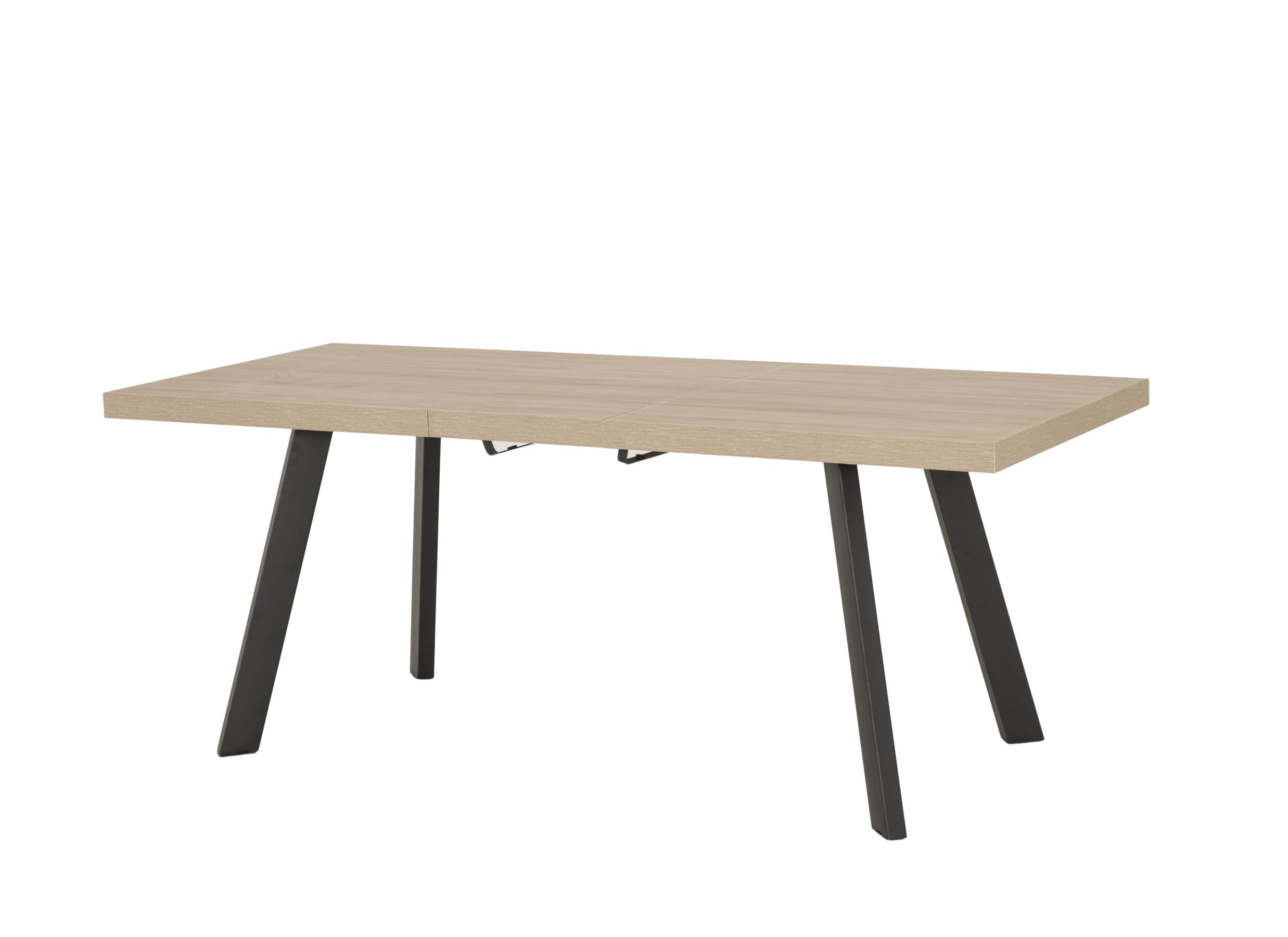 5cm - Table Log 159/198x84,5cm - mélamine - brun