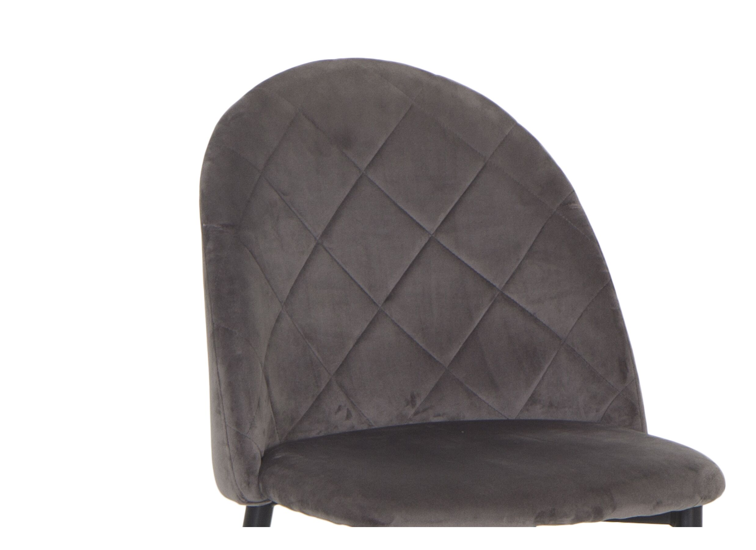 Detailfoto - Stoel Commendatore 52x60.5x87cm - fluweel - grijs