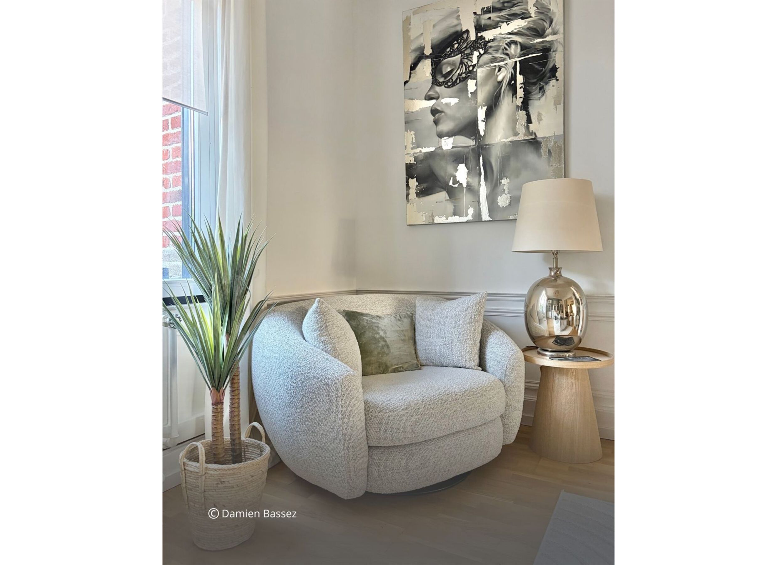 Foto ambiance - Fauteuil pivotant Rush 133x104x76cm - tissu - coton
