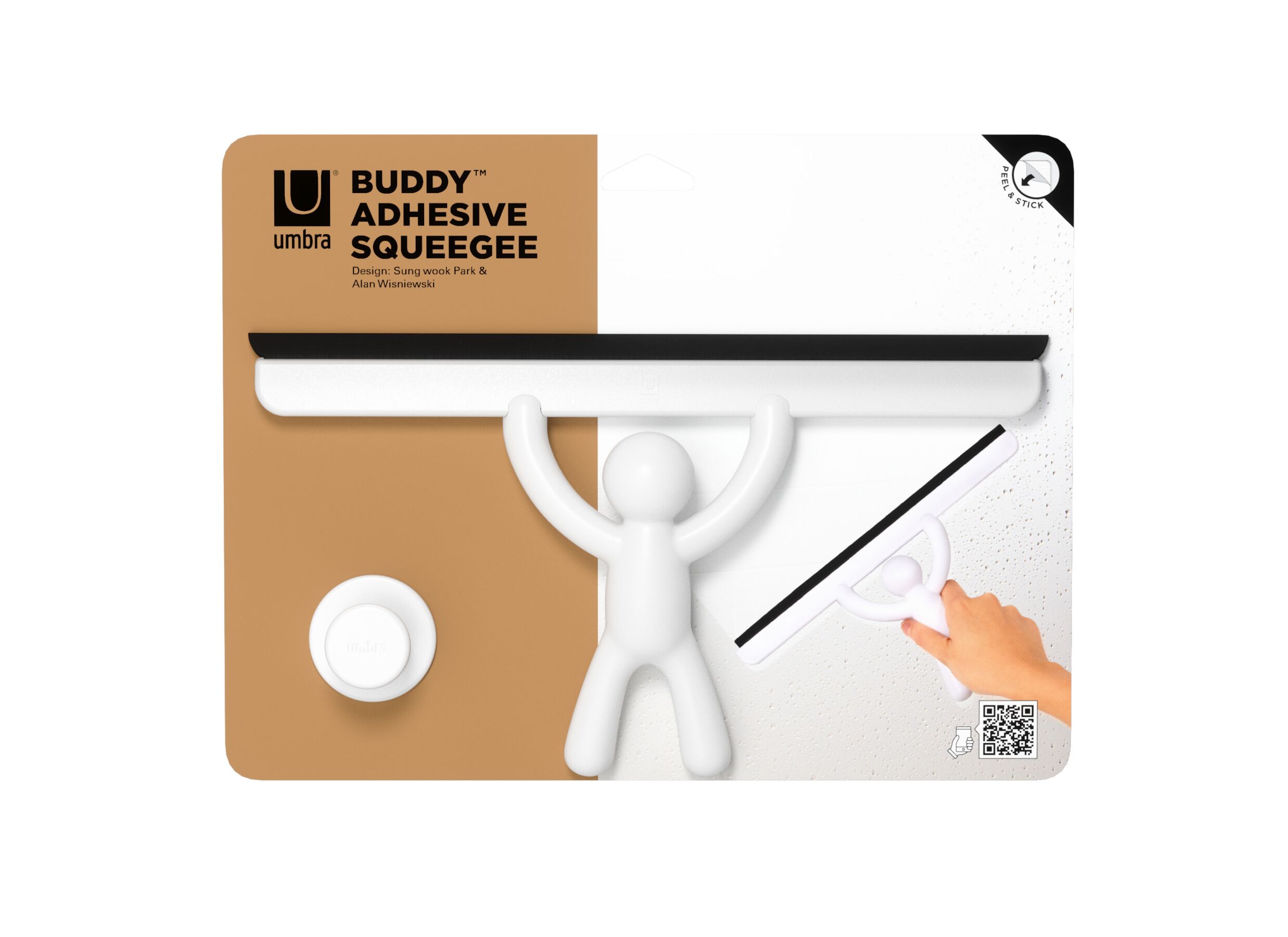 Aperçu - Raclettes de douche Buddy blanc