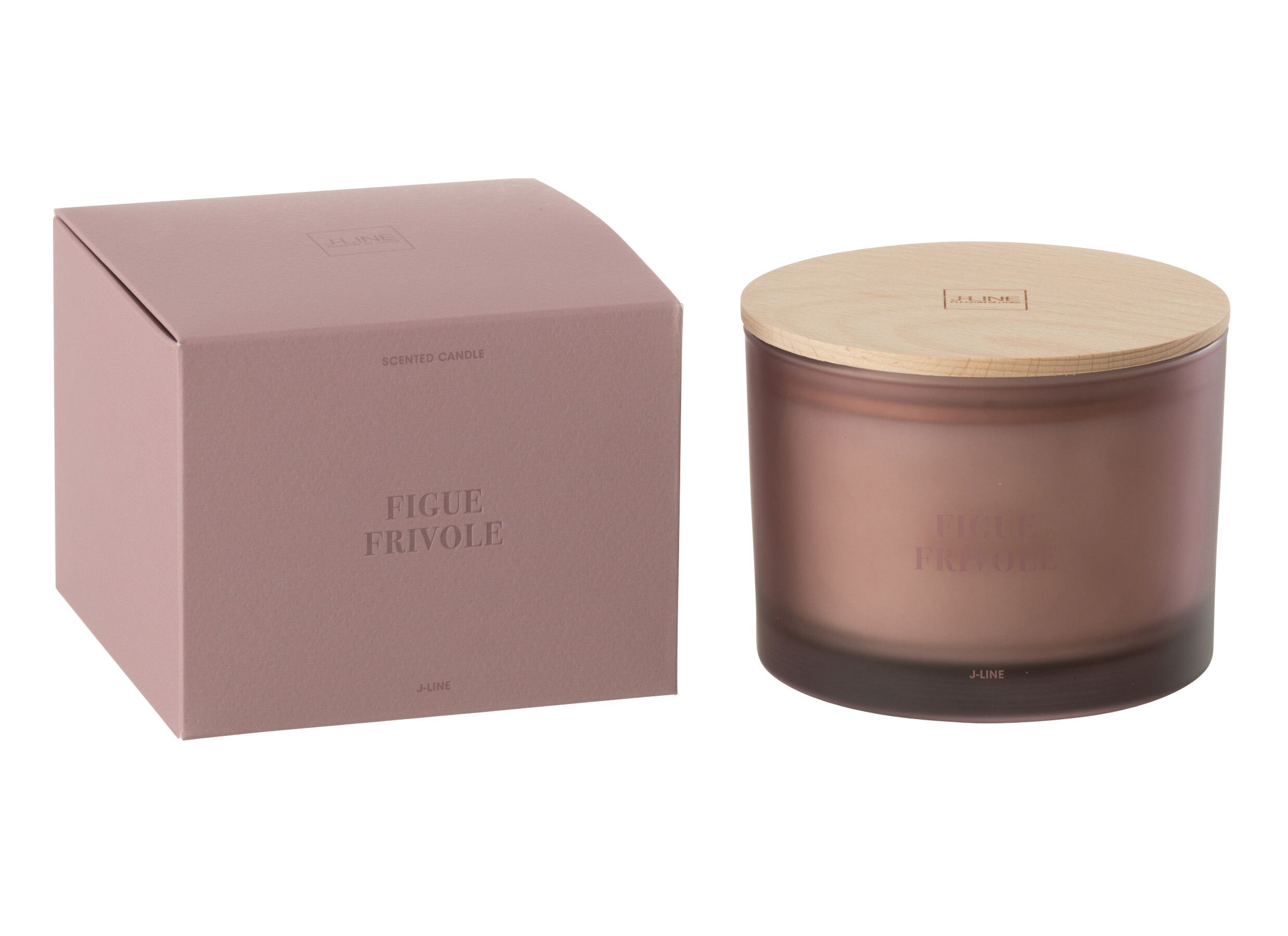Aperçu - Bougie parfumée Figue Frivole Ø11,5x10cm - verre/paraffine - rose