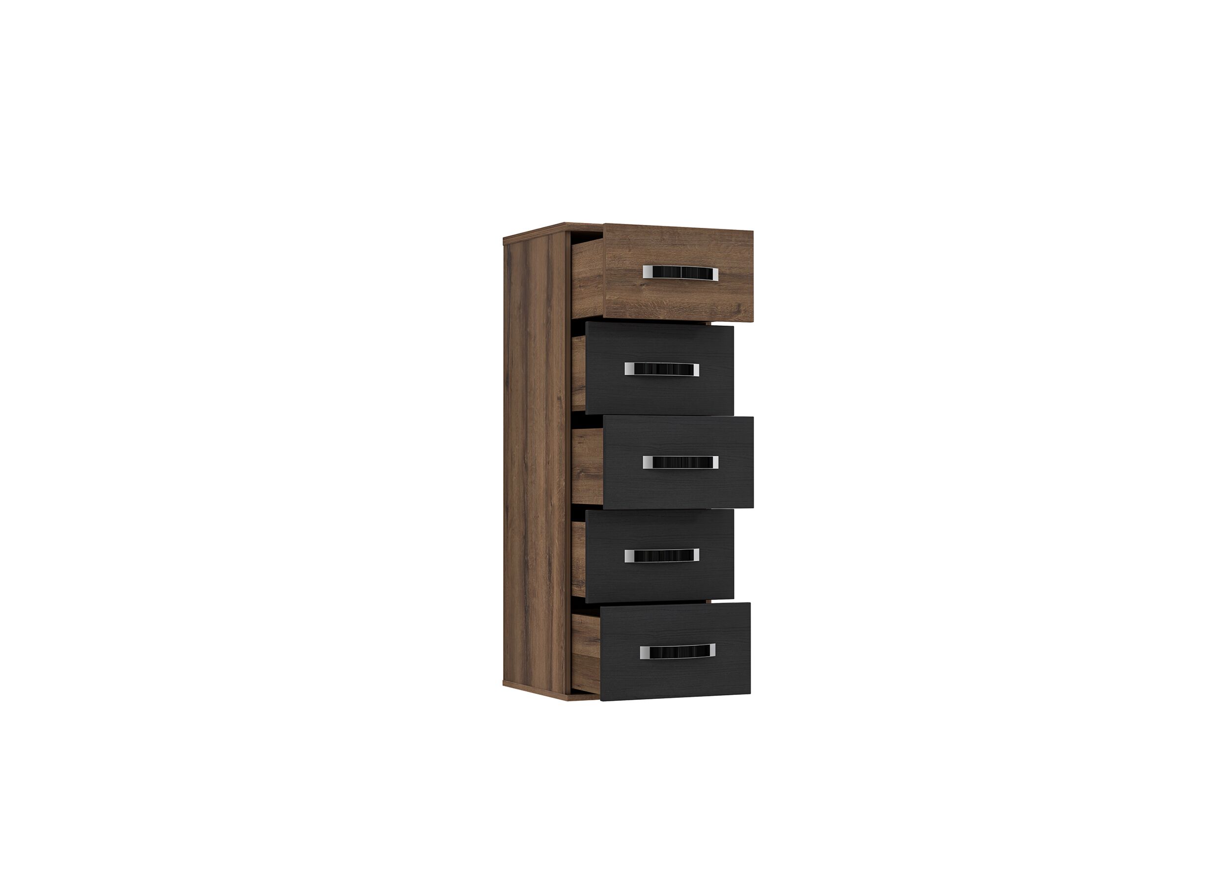 Disposition - Commode Dolce 40x41x118cm - décor - mud oak/black oak
