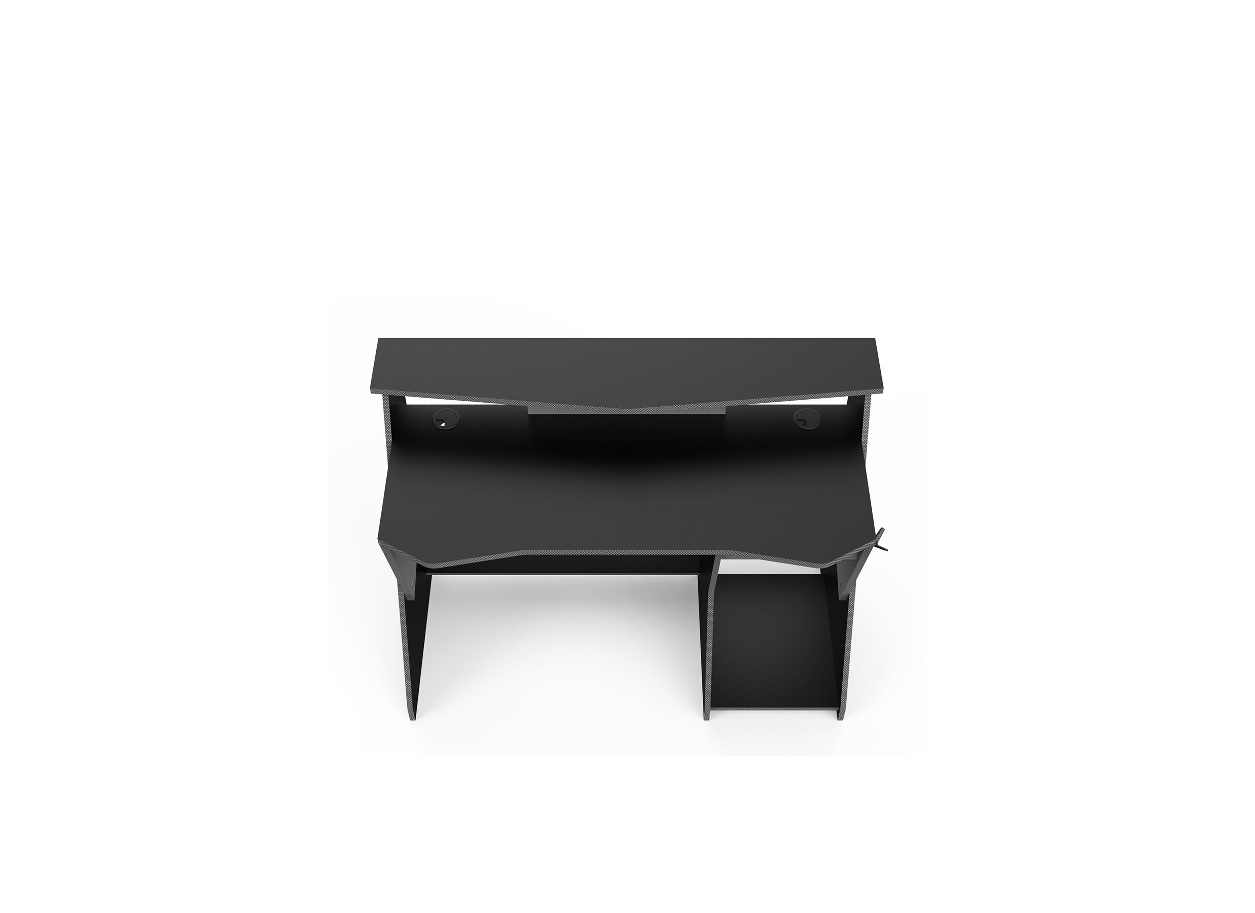 Gamingbureau Skin 124x60cm - melamine - zwart & grijs