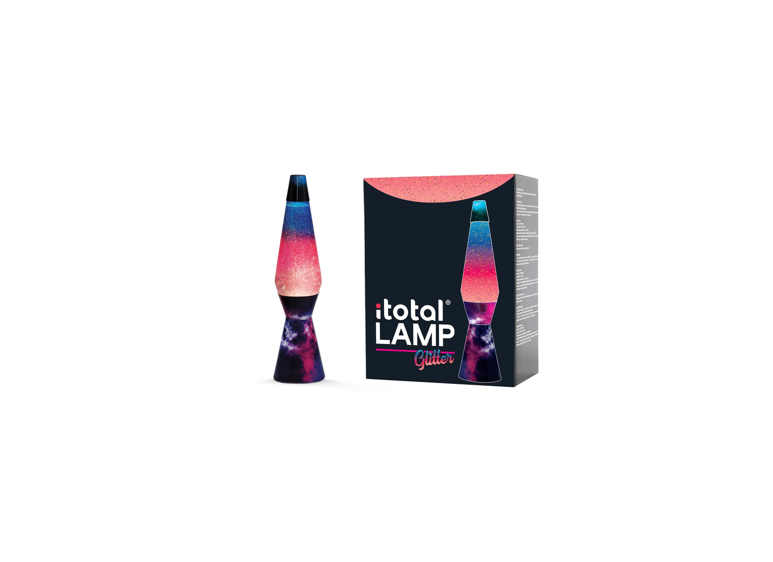 Plus Important - Lampe à lave Galaxy Glitter H36cm - métal & verre - multicolore
