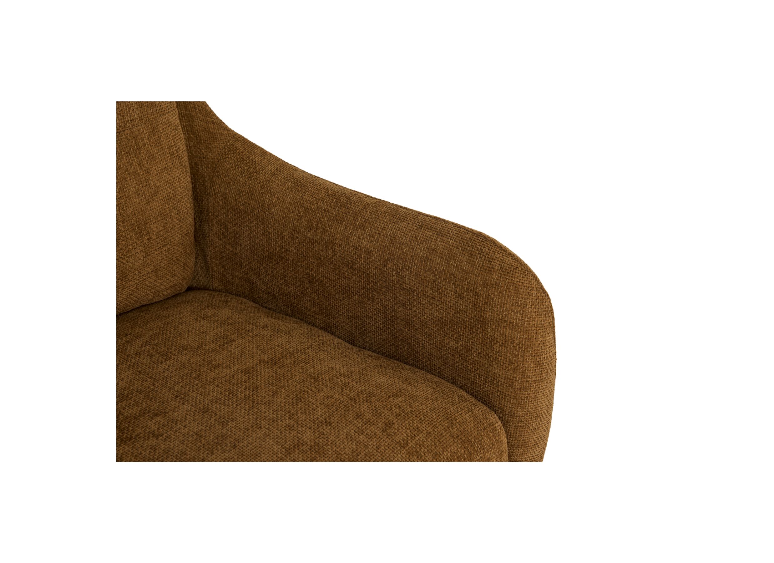 Detail - Fauteuil pivotant Skog 70x75x85cm - tissu - cognac