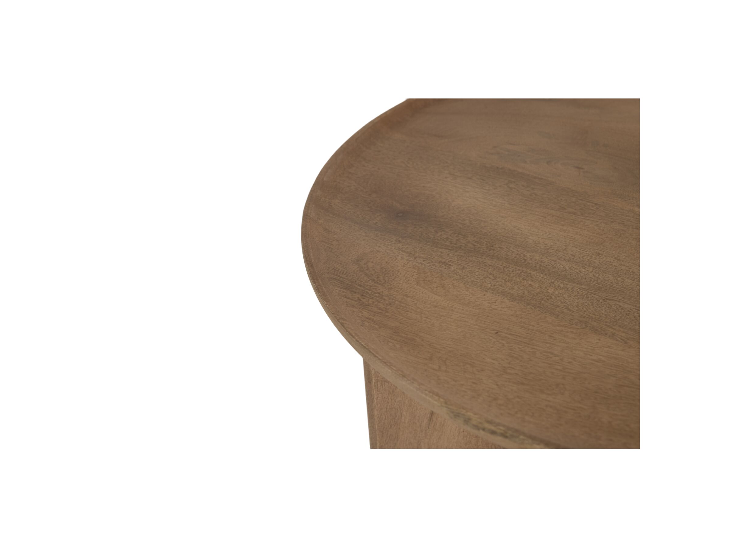 Detail - Table d'appoint Spinoza Ø60cm - manguier massif - naturel