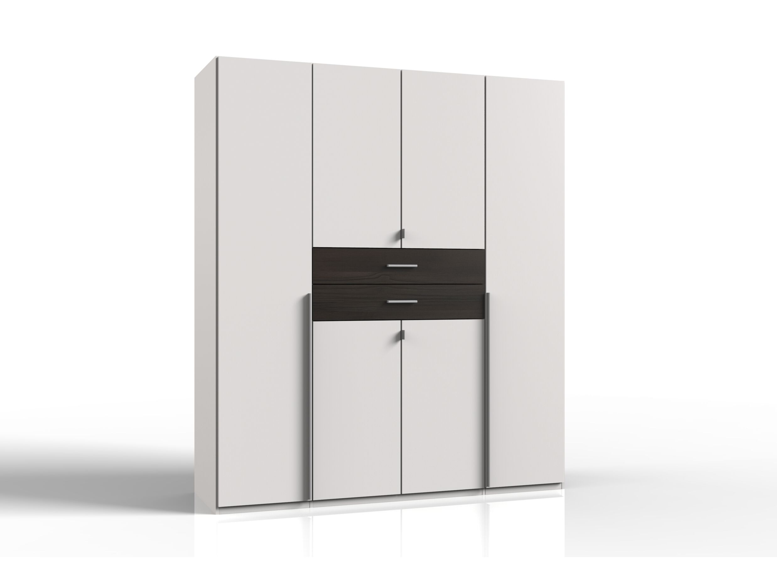 Garde-robe Denver 180cm - Garde-robe Denver 180cm - décor - blanc/chêne carbone