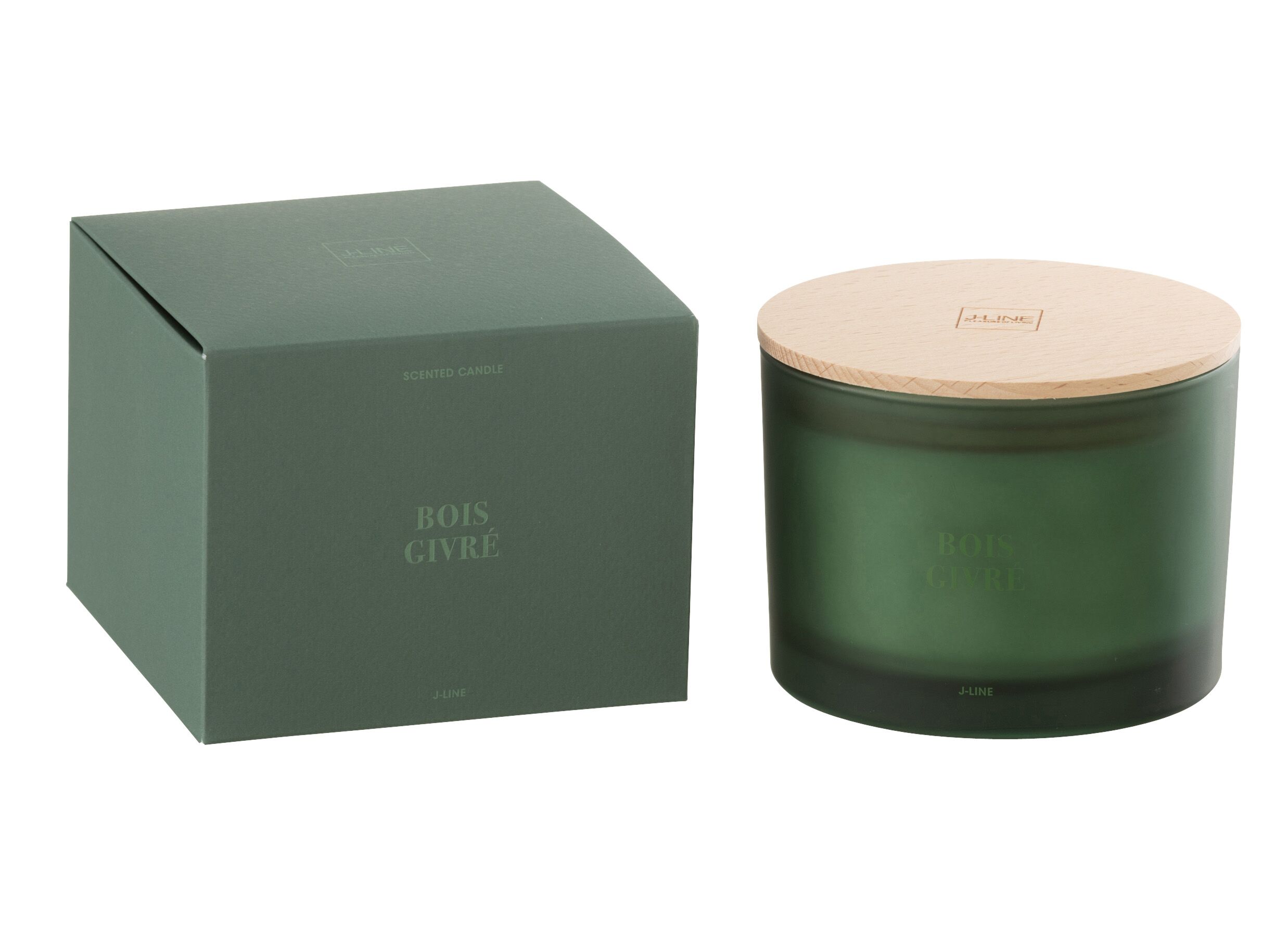 Aperçu - Bougie parfumée Bois Givre Ø11,5x10cm - verre/paraffine - vert