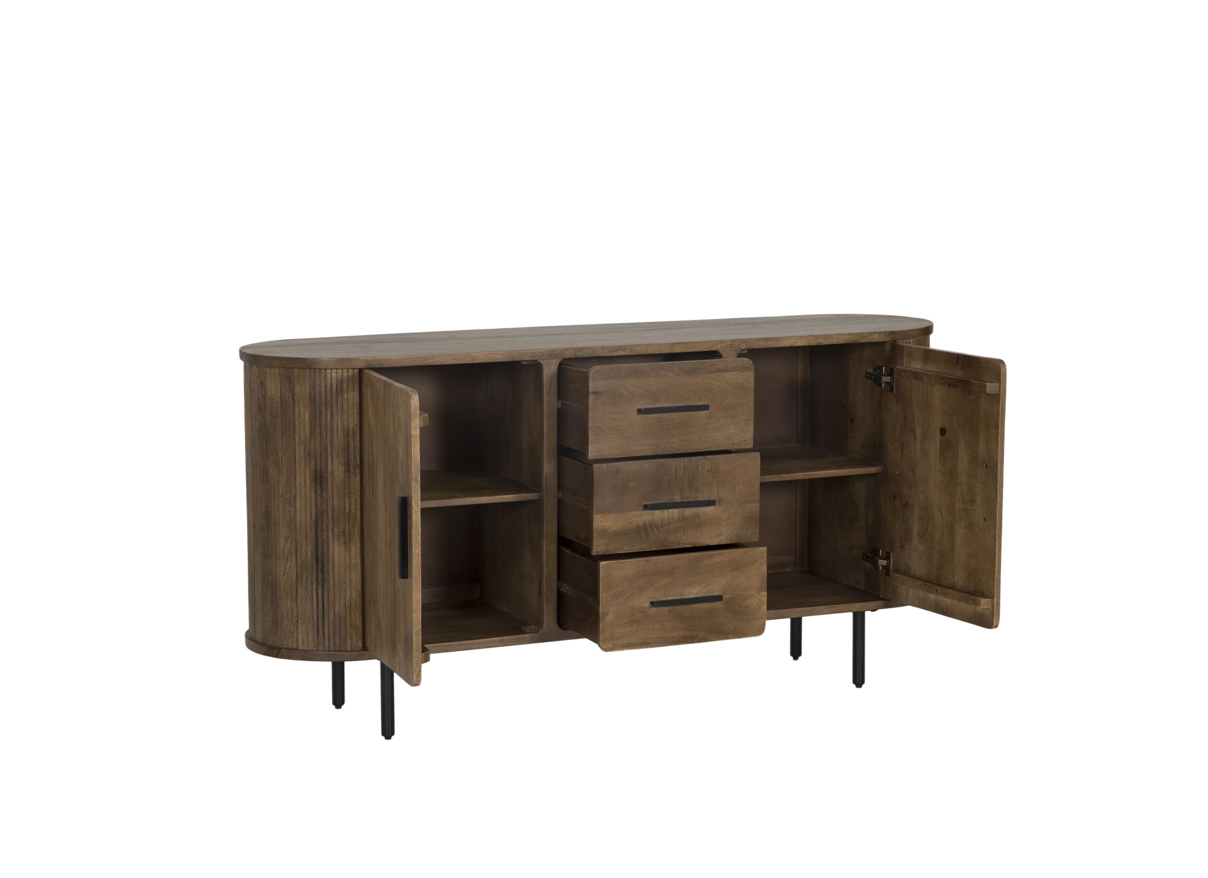 Indeling - Dressoir Zeppelin 180cm - mango massief - walnoot