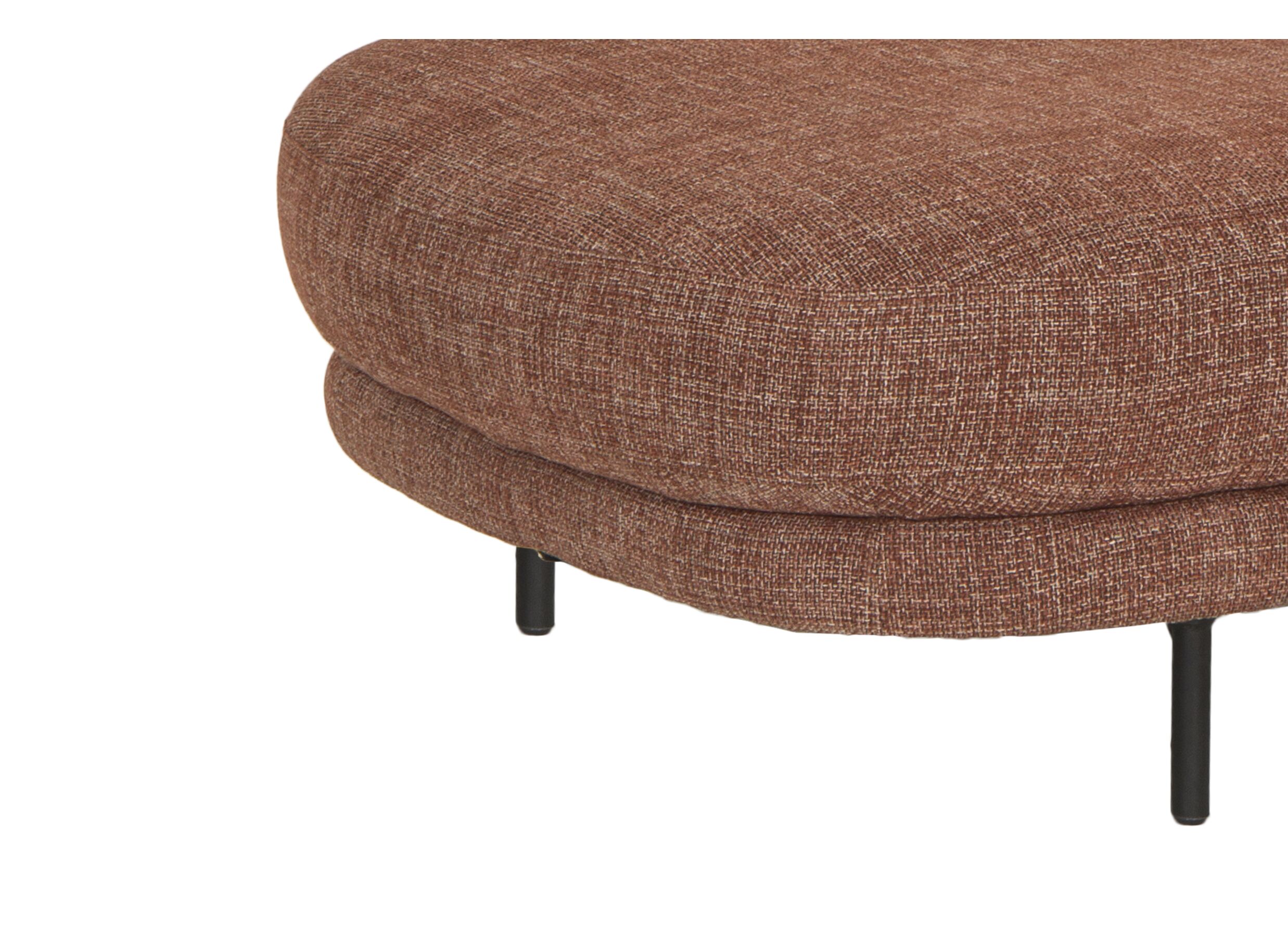 Méridienne Carre 170x100x78cm - tissu - bordeaux