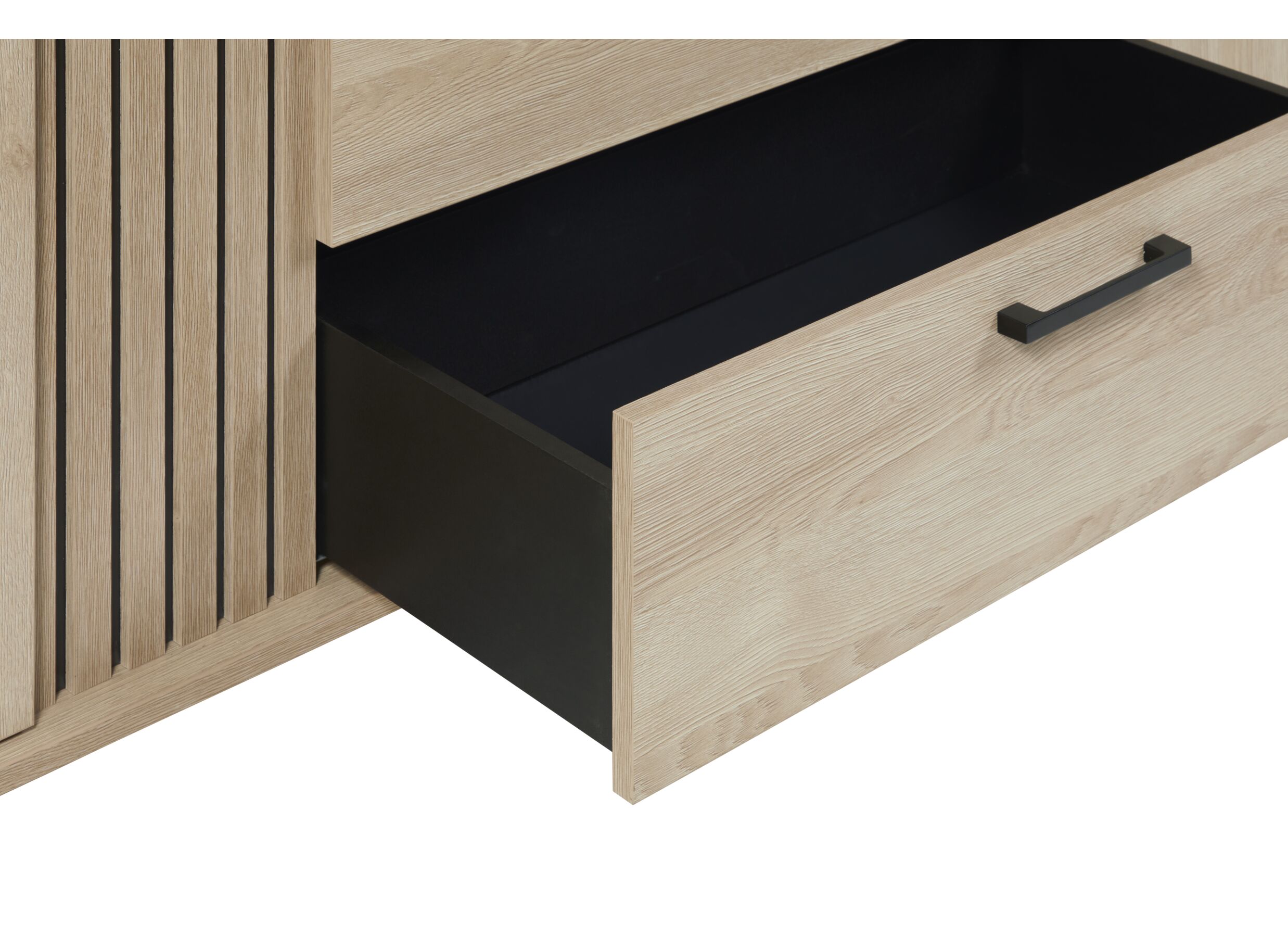 Buffet Faro 216cm - melamine - chêne sable