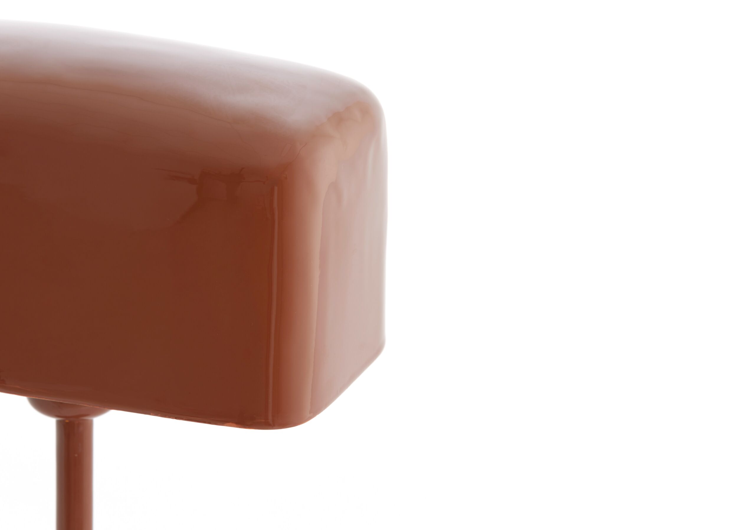Detailfoto - Tafellamp Elenie H48cm - metaal - rood bruin