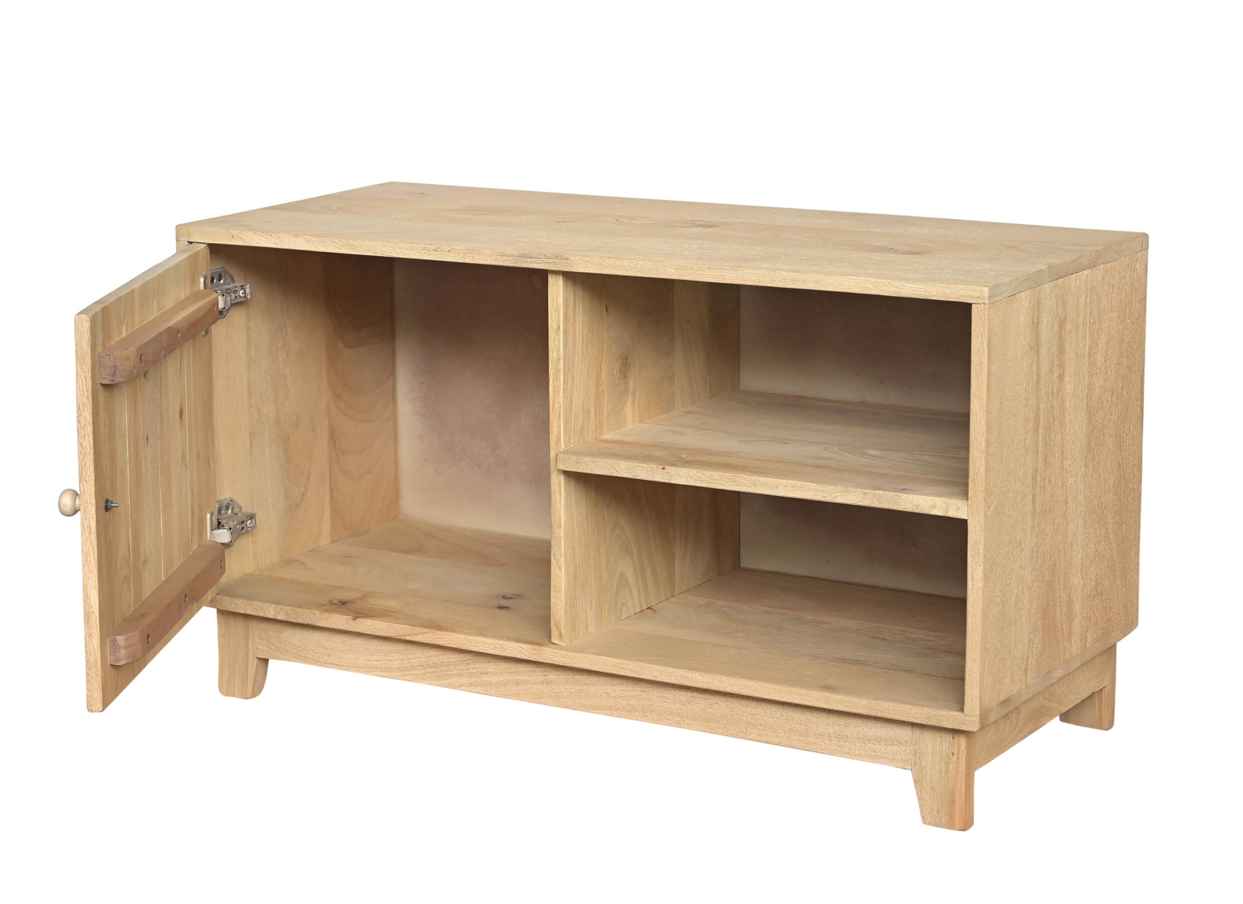 Disposition - Meuble TV Morgane 90cm - manguier massif - naturel