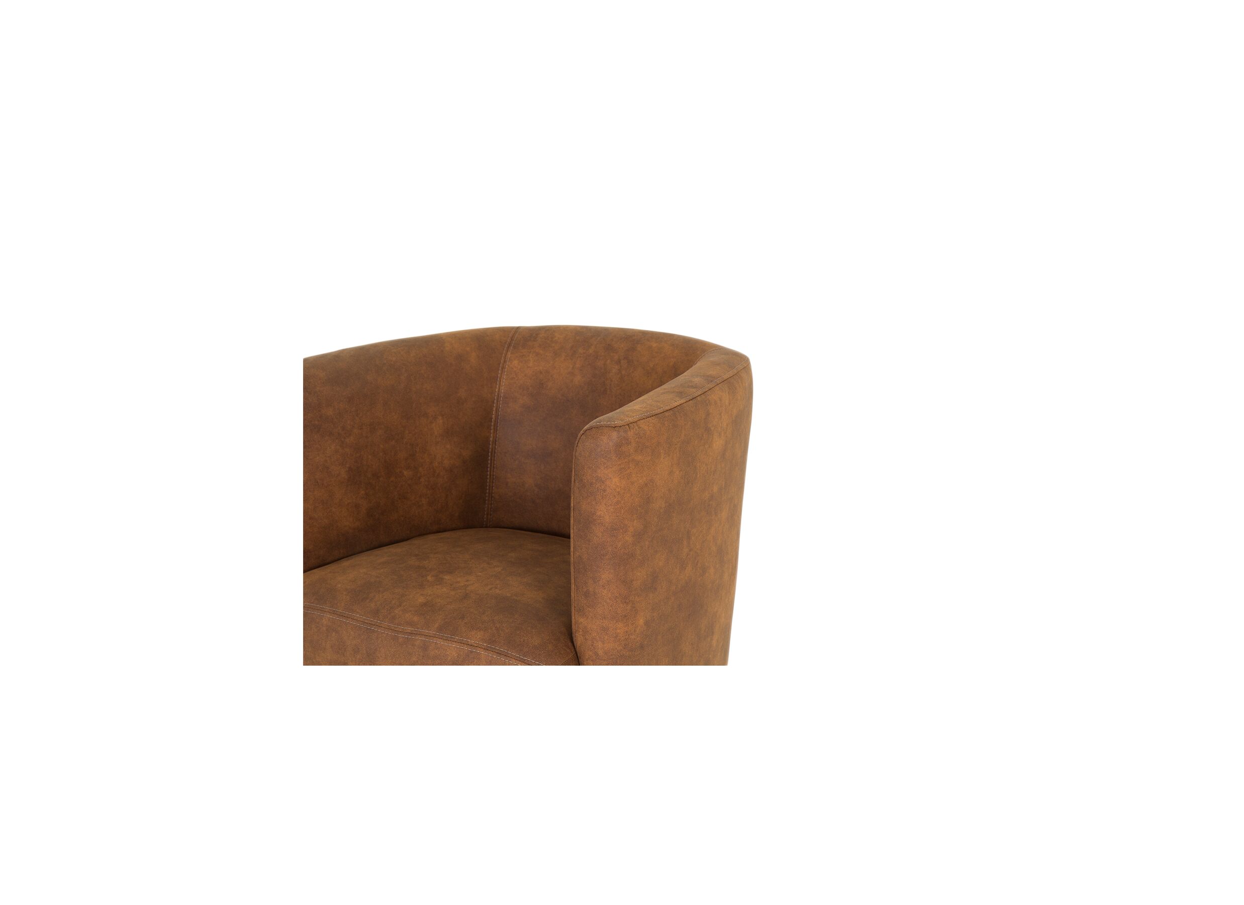 Fauteuil Navarra 69x66x75cm - tissu - cognac