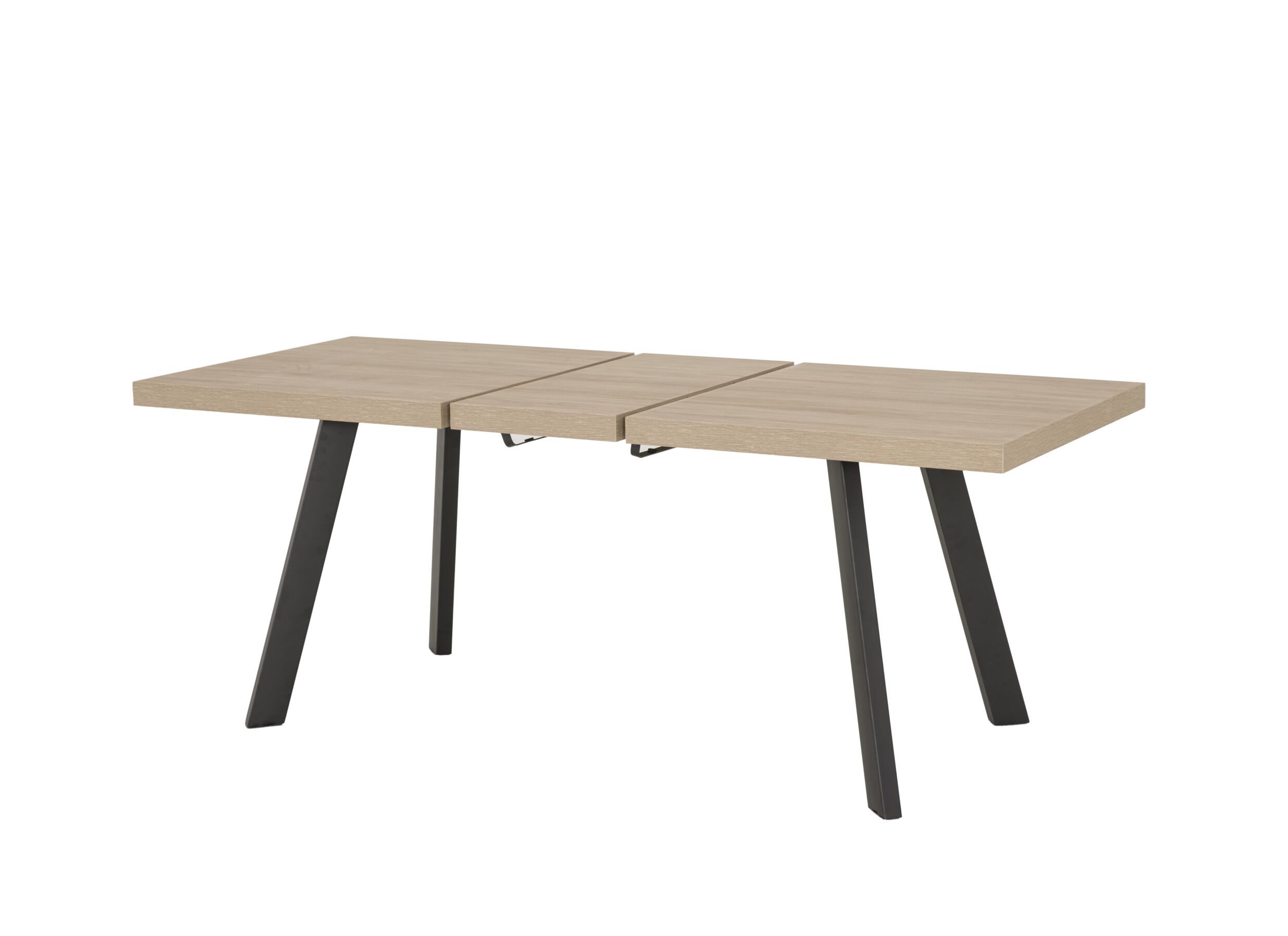 Table Log 159/198x84,5cm - mélamine - brun