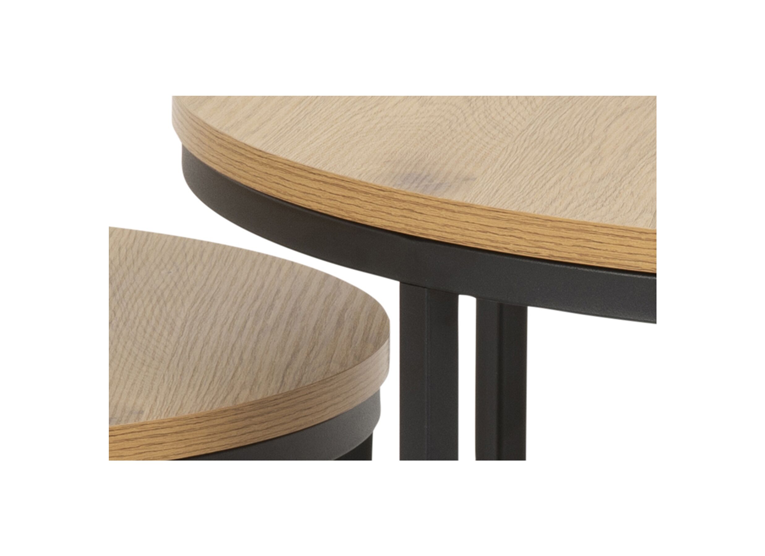 Bijzettafel Ø80cm set van 2