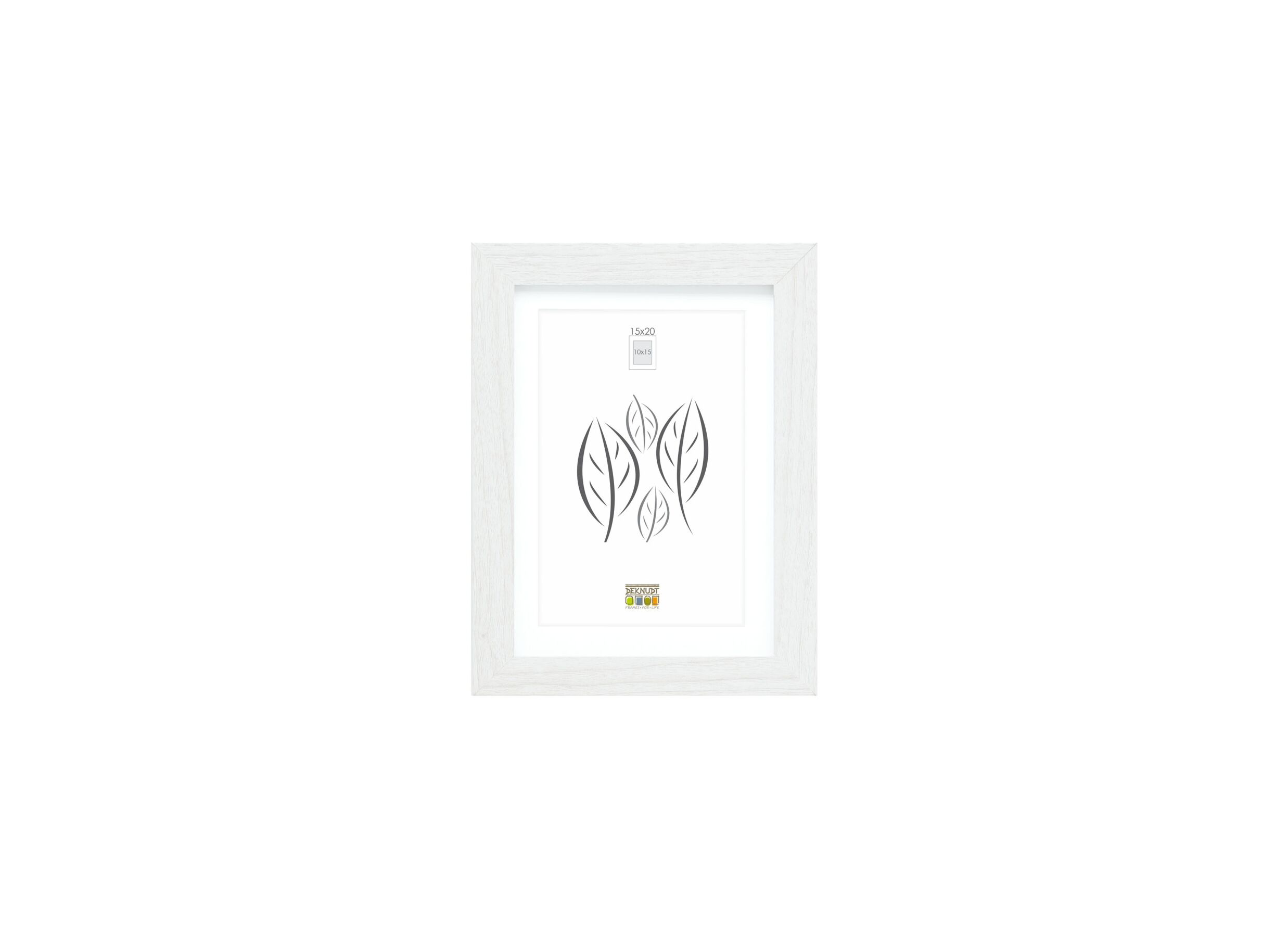Fotokader S66KF1P1 20x15cm - hout & glas - wit - Fotokader S66KF1P1 20x15cm - hout & glas - wit