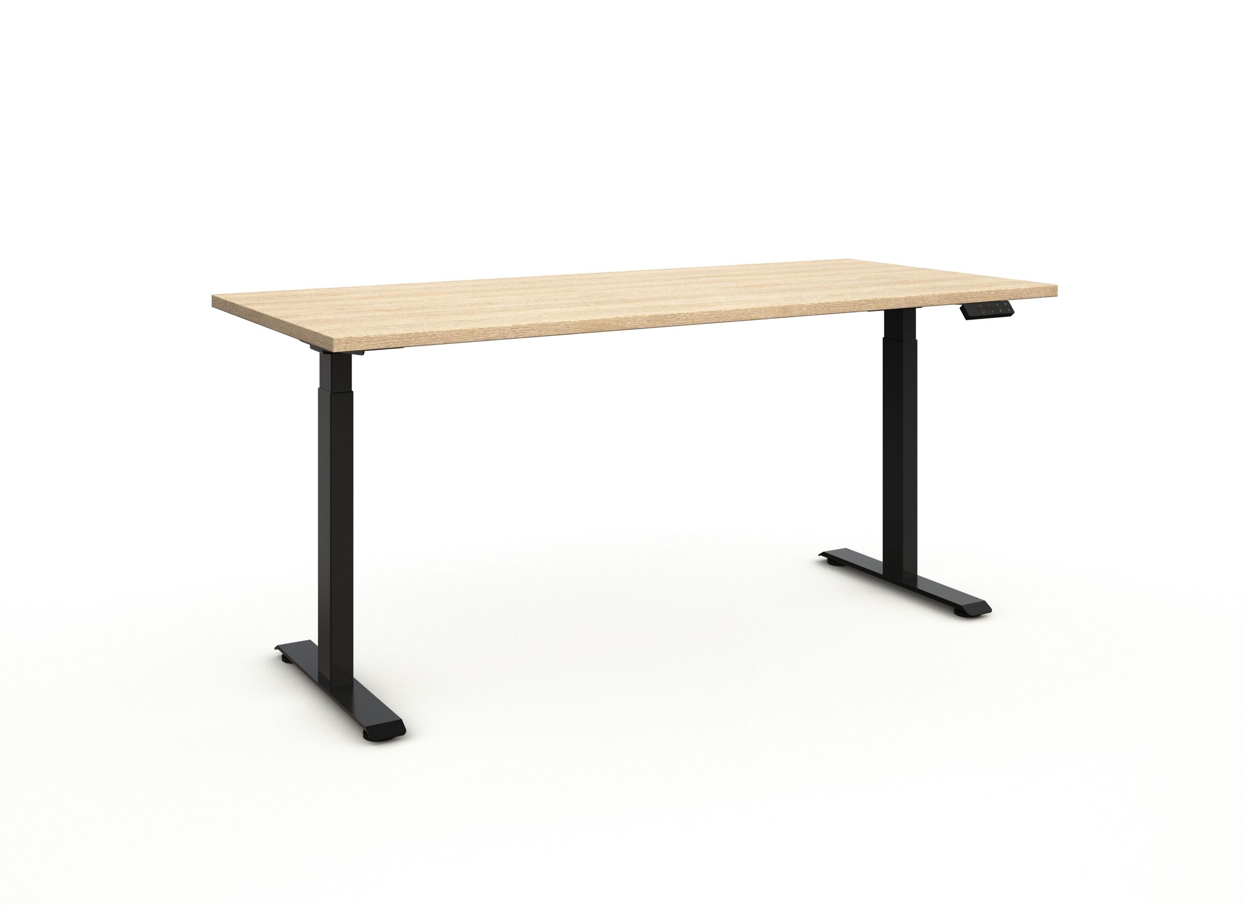 Hoofdfoto - Zit sta bureau Flexo-2 200x80xH73-123cm - decor - zand eik