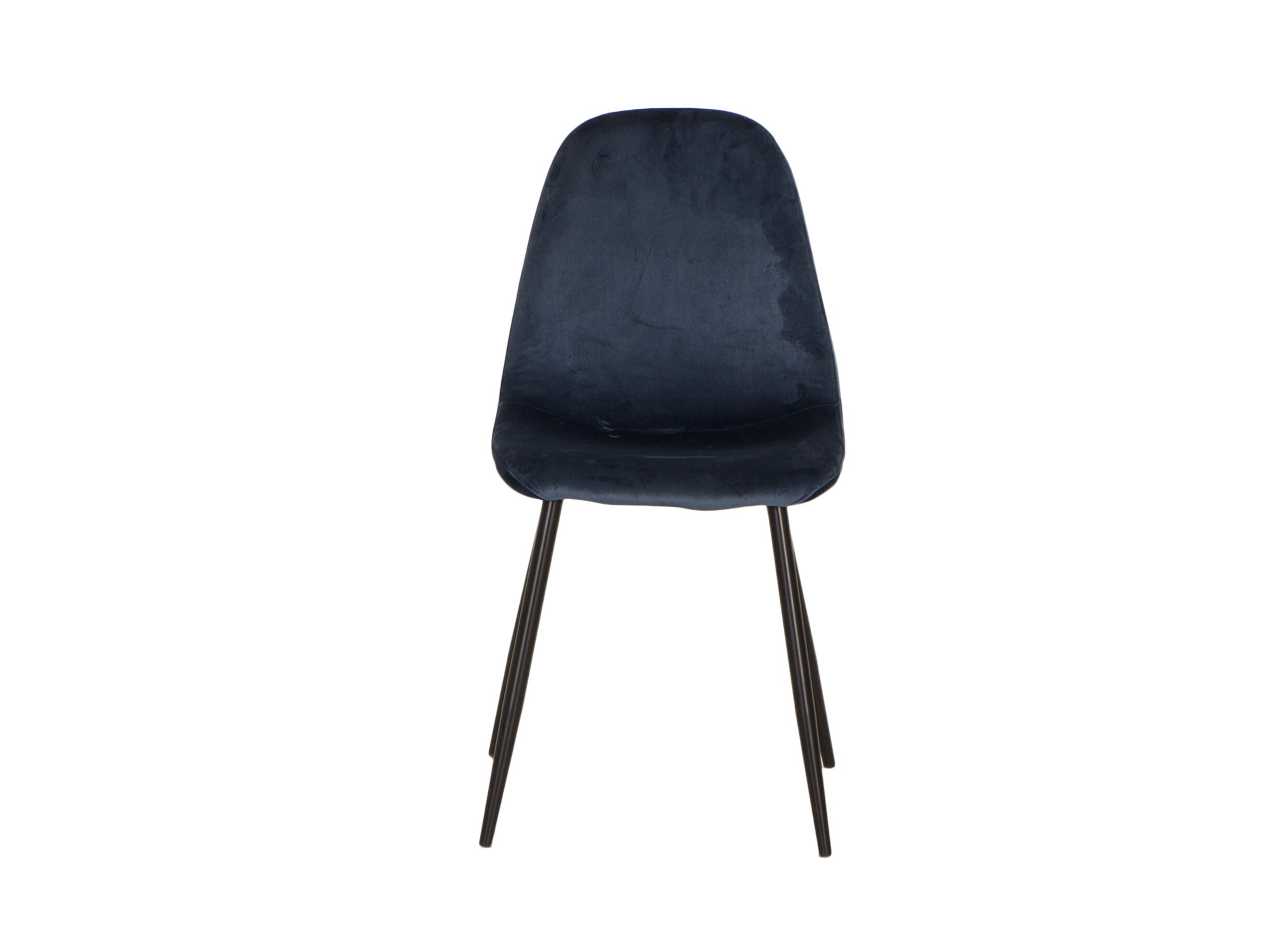 Chaise Charlton 44x53x87cm - velours - bleu