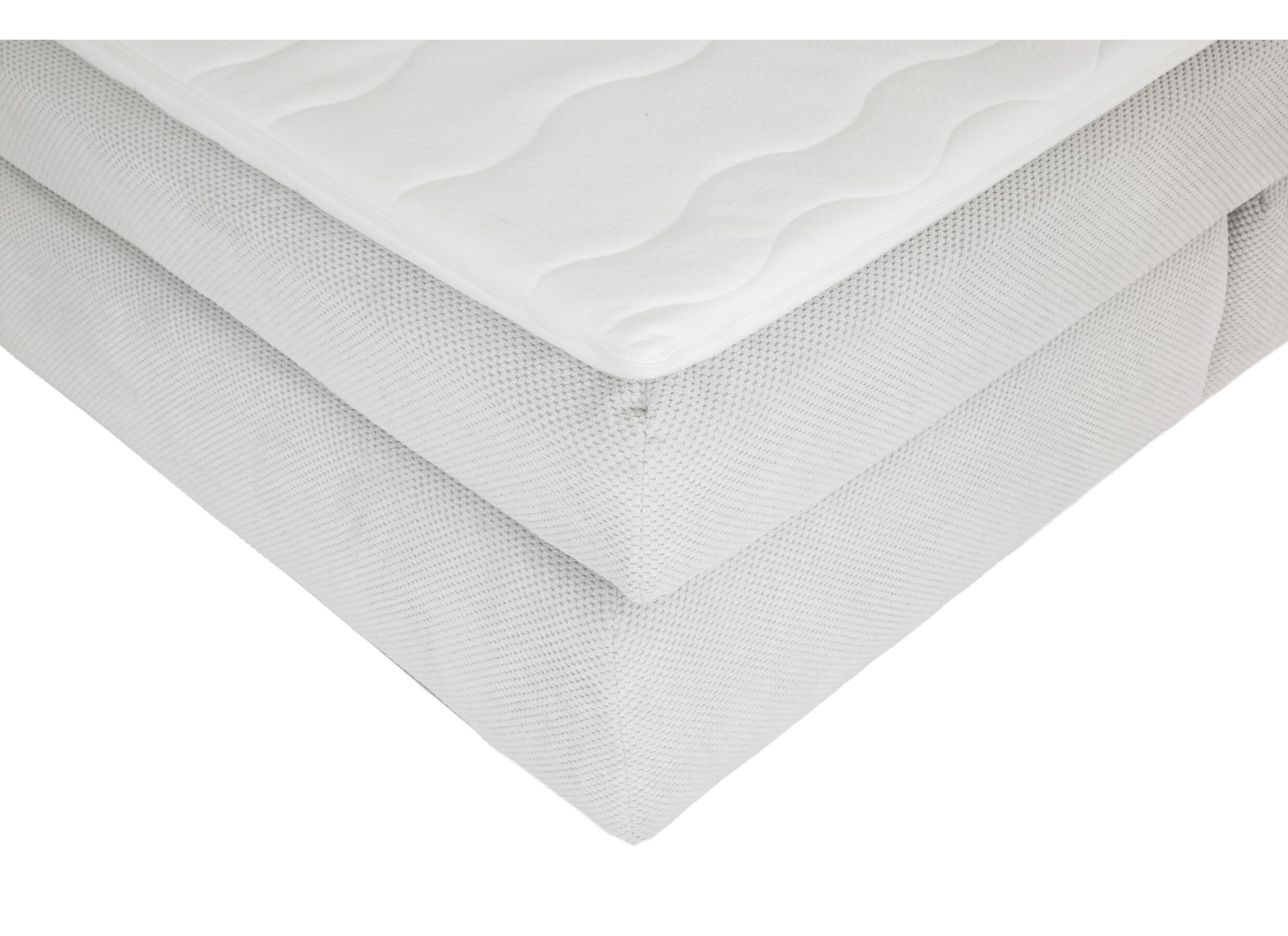 Detail - Boxspring Simone 180x200cm - tissu - écru avec rangement