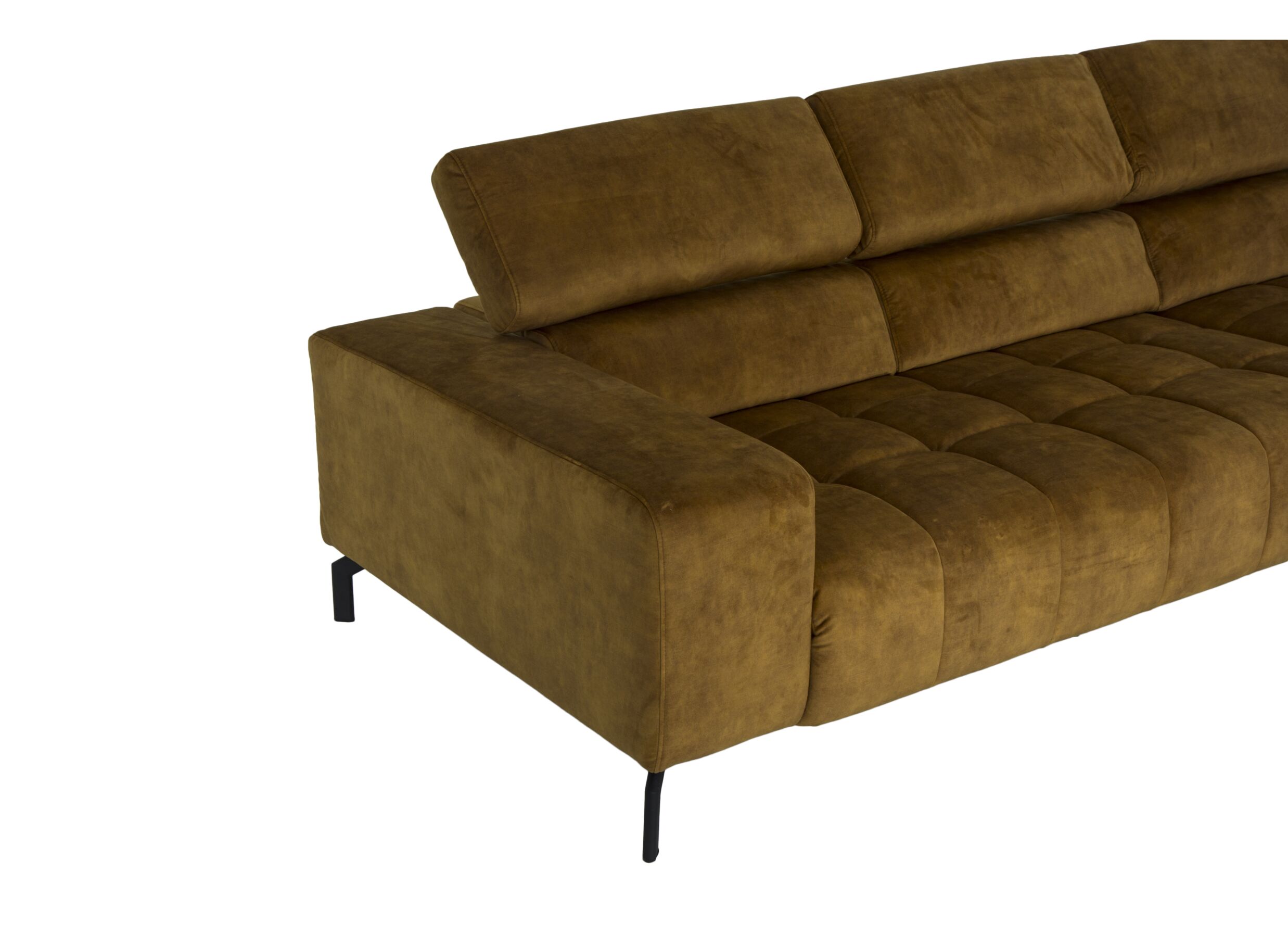 Hoeksalon Message-S 295x228cm - stof - goud