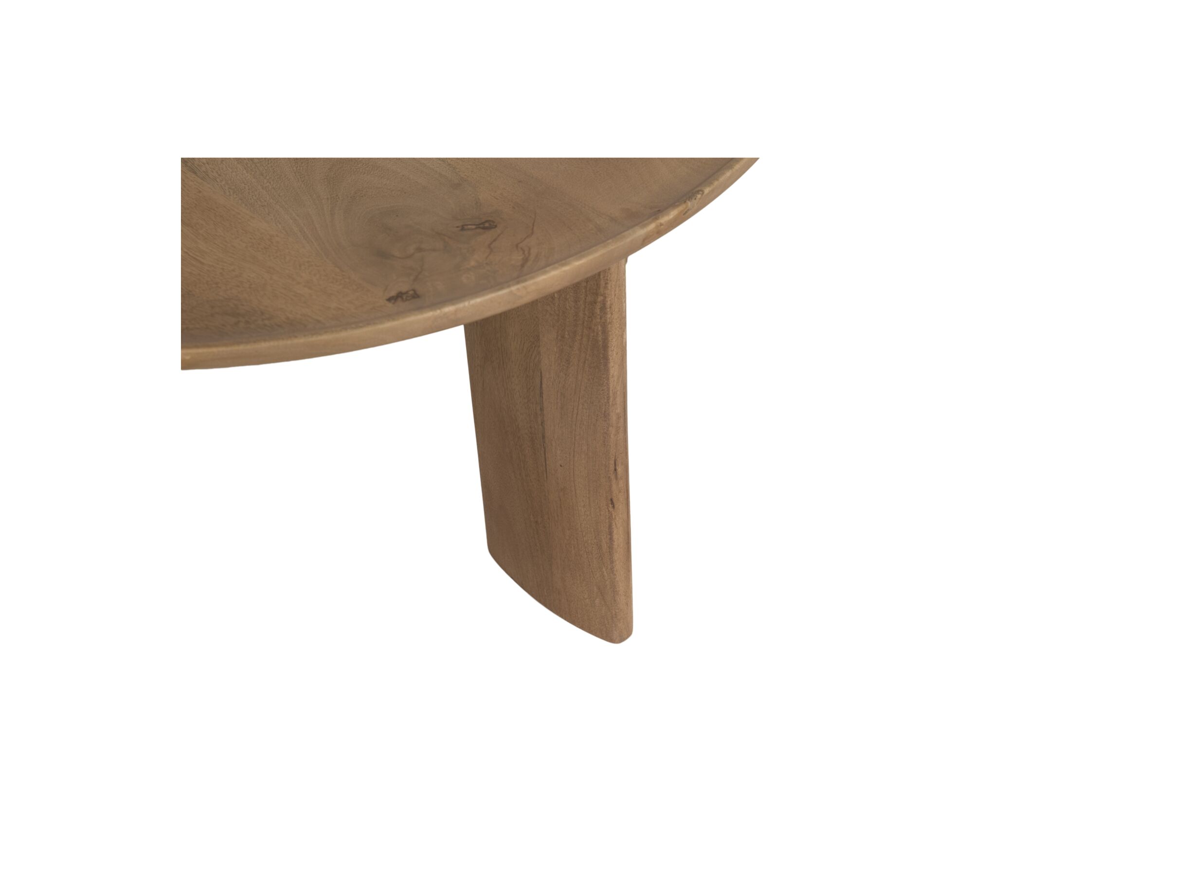 Detail - Table d'appoint Spinoza Ø80cm - manguier massif - naturel