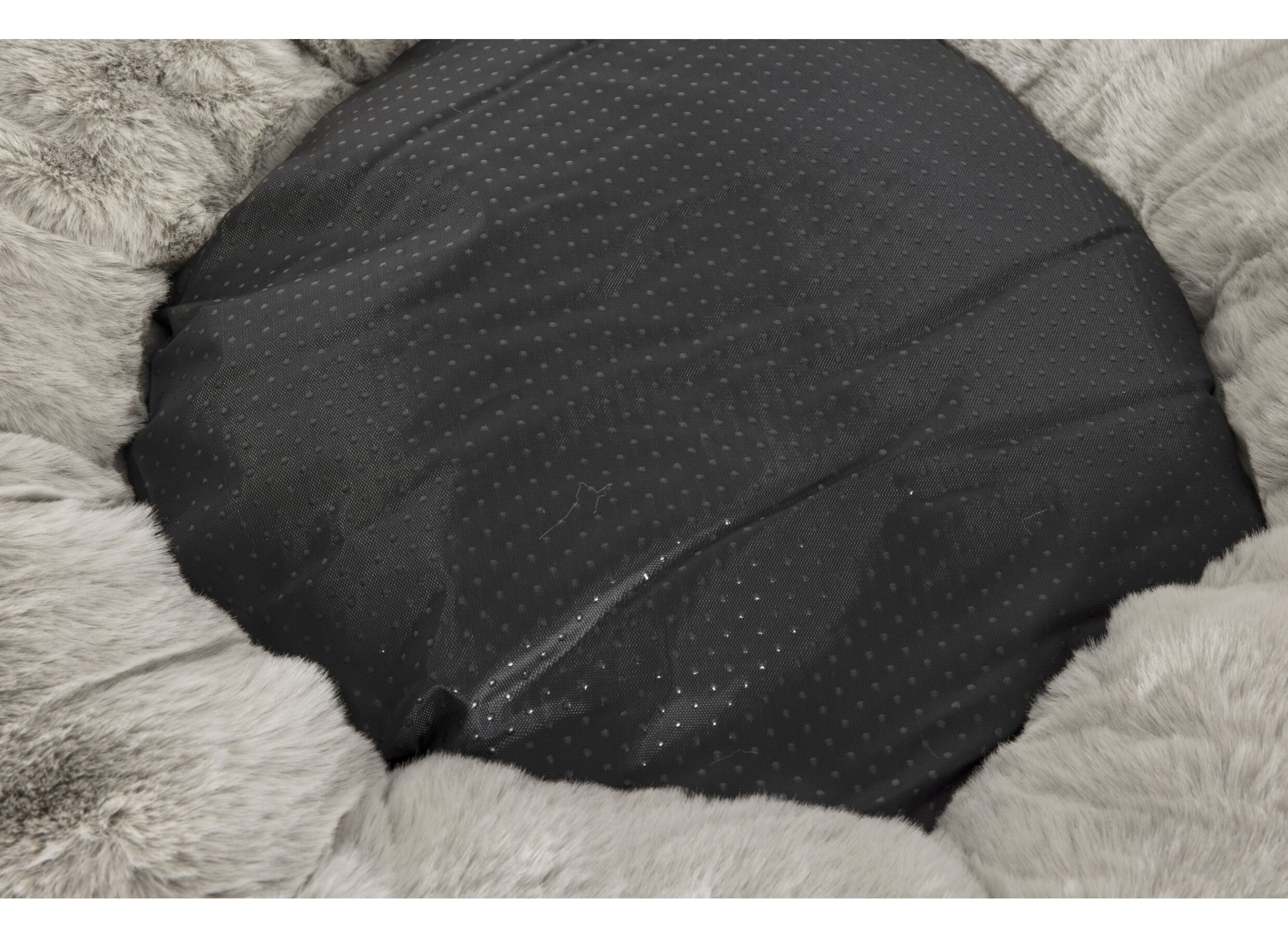 Panier pour chien Homey Ø60cm - fourrure synthétique - stone