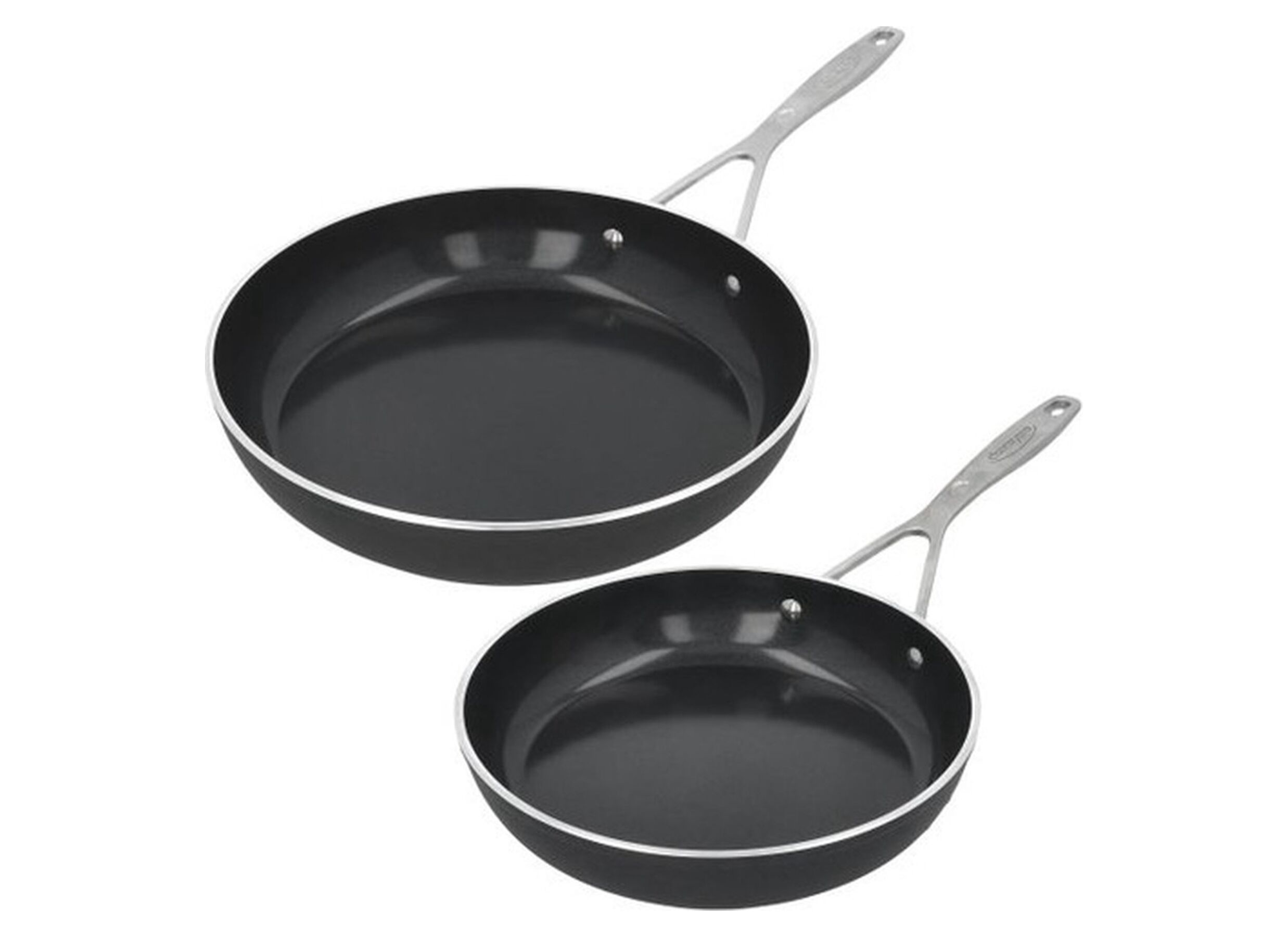 Plus Important - Poêle Alu Industry 3 Ø20 & Ø24cm - aluminium & Ceraforce - noir lot de 2