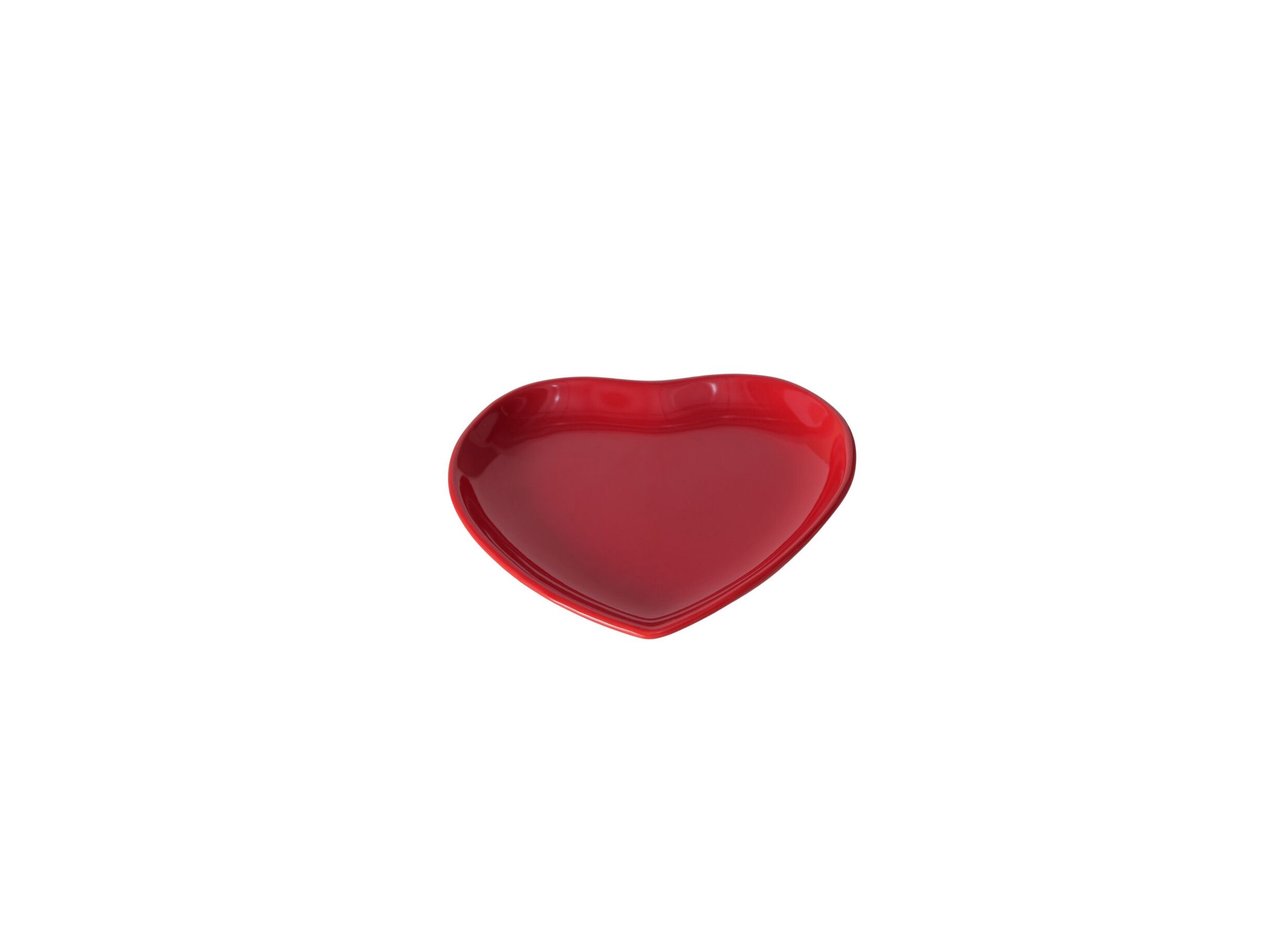 Schaal Hart Ø25cm - keramiek - rood - Plat Cœur Ø25cm - céramique - rouge