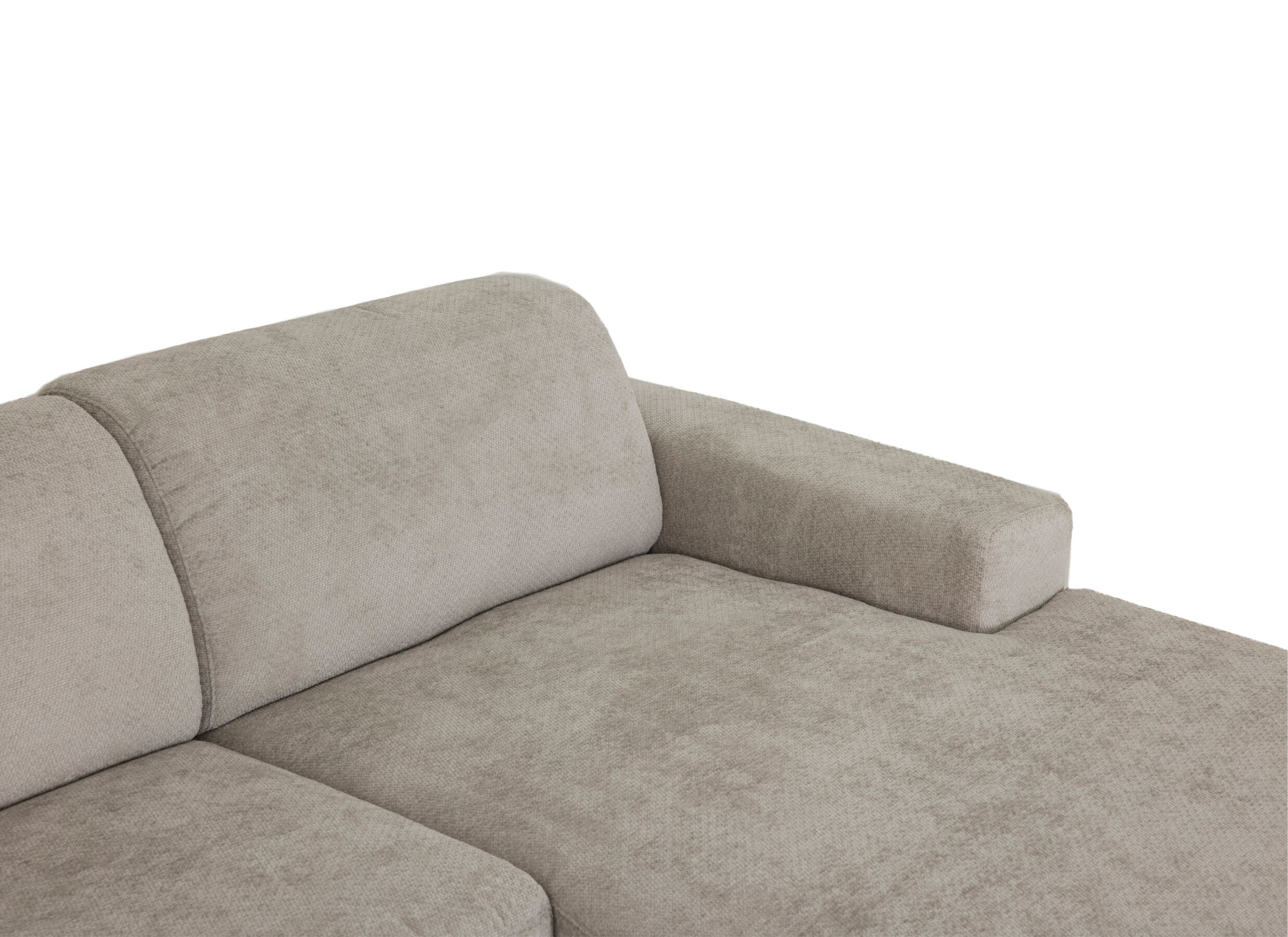 Detailfoto - Hoeksalon Mats 372x227cm - stof - lichtgrijs