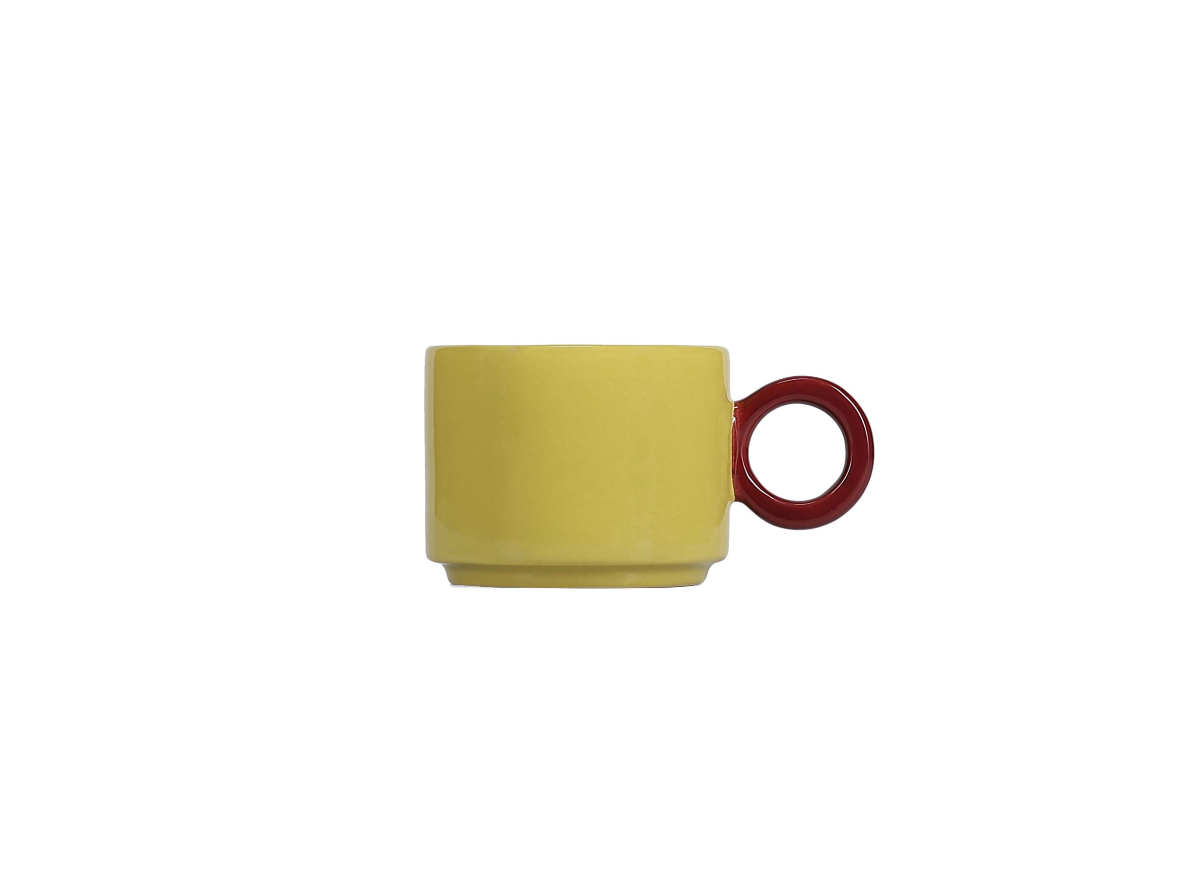Aperçu - Mug Lou 28cl - stoneware - jaune & bordeaux