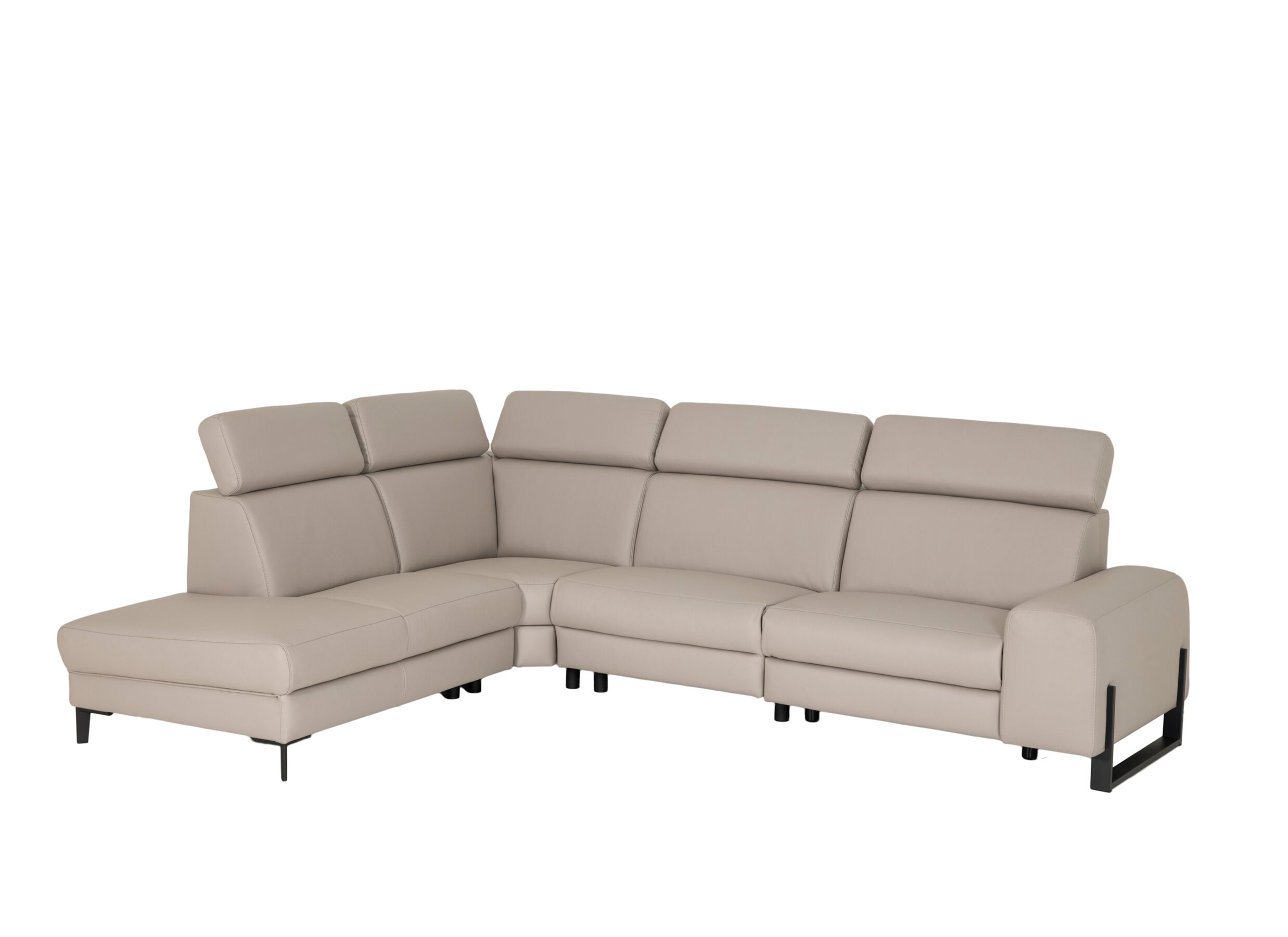 Aperçu - Canapé d'angle Durham 298x230cm - tissu - gris clair