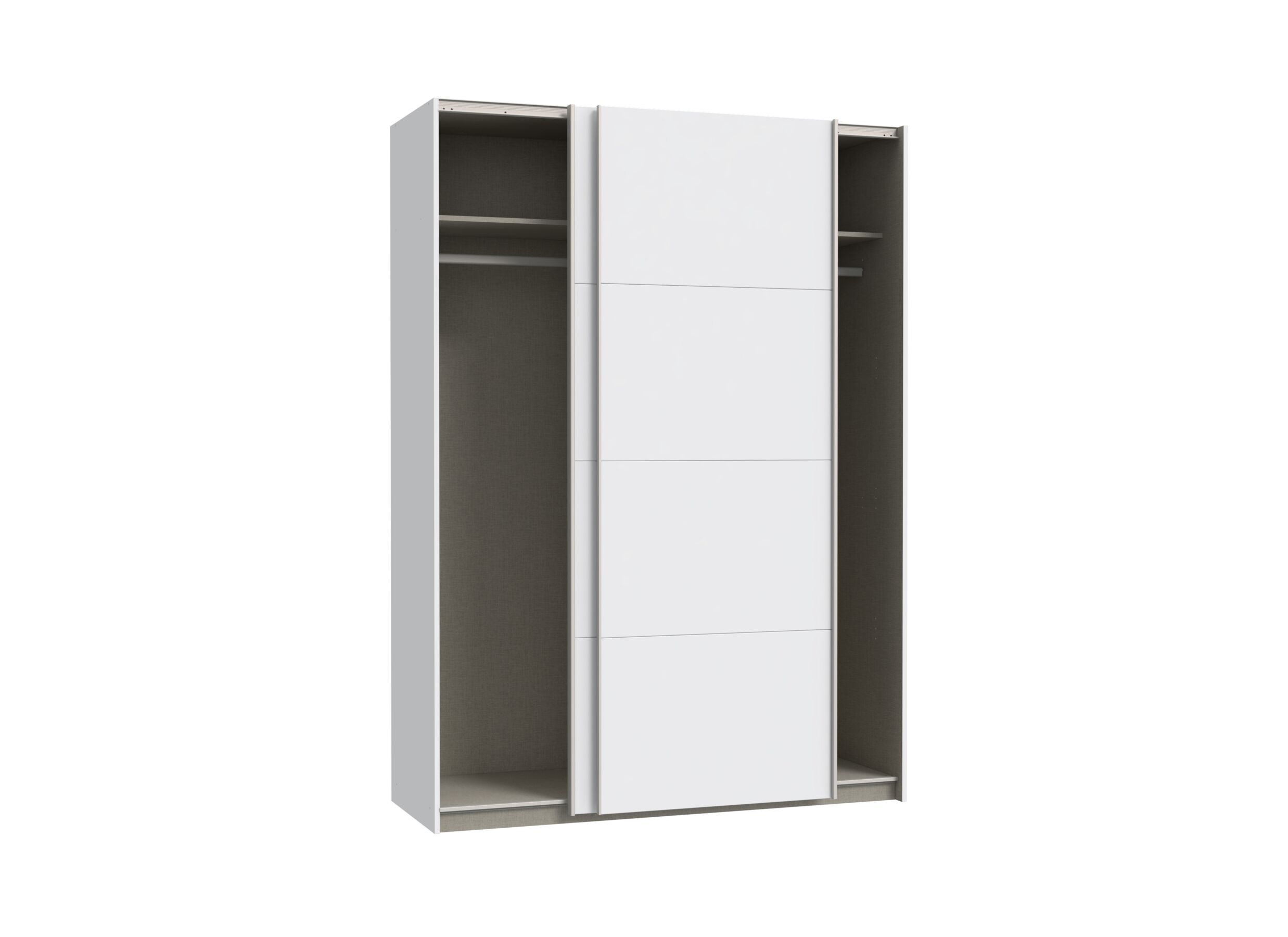Disposition - Armoire à portes coulissantes Schach & Mat 2 150cm - décor - blanc