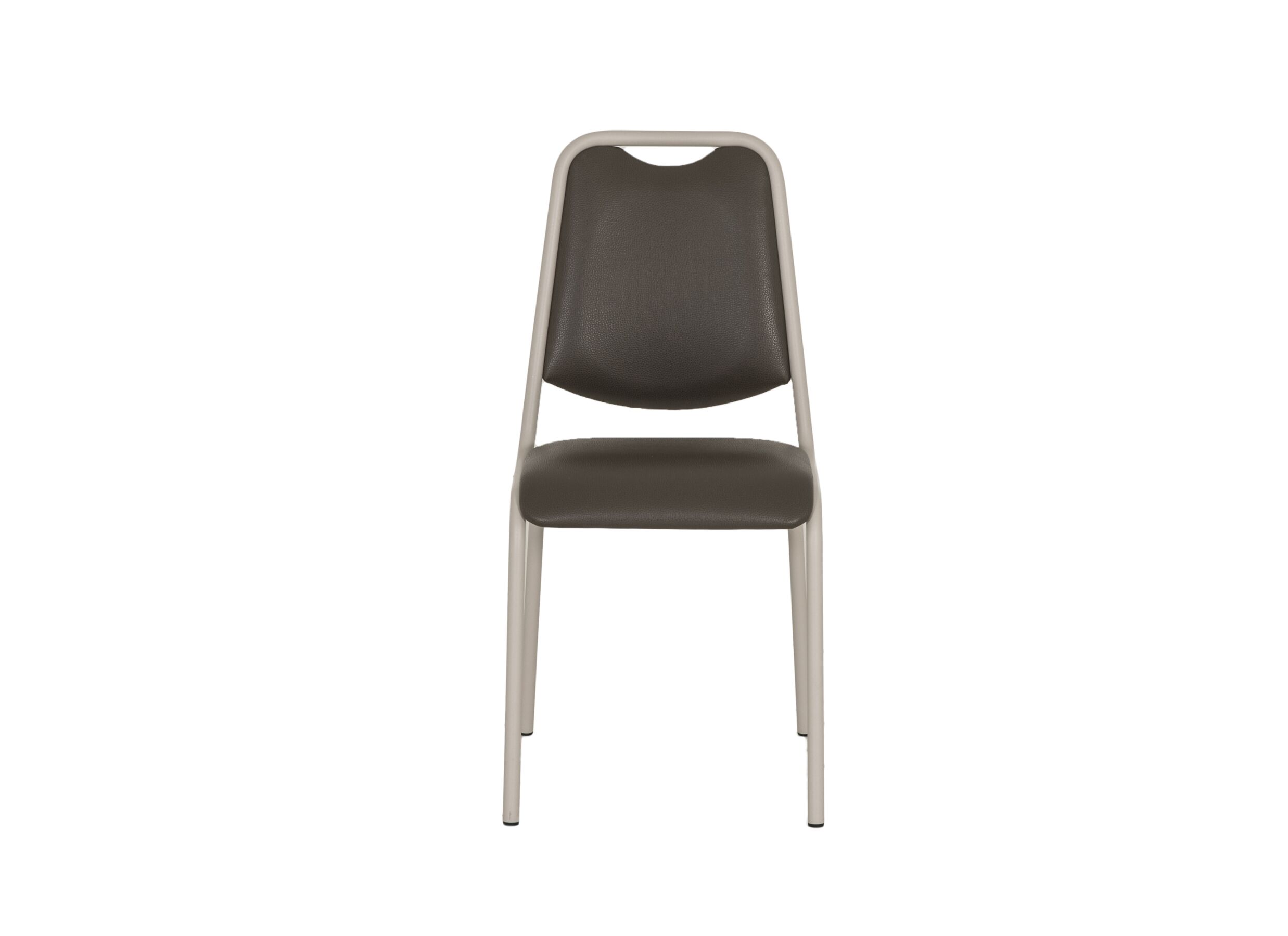 Aperçu - Chaise Sunny 44x54x89cm - similicuir - taupe foncé