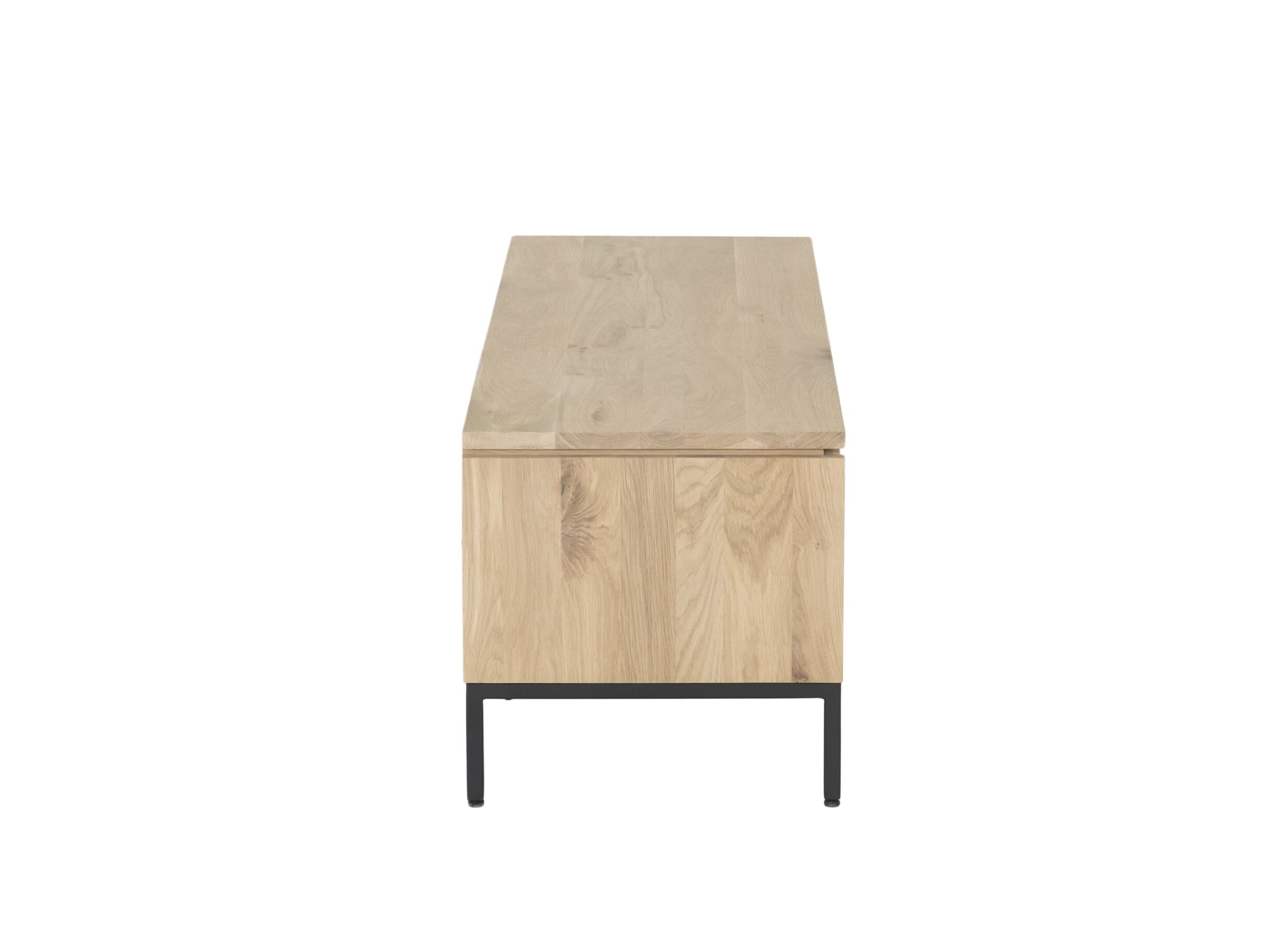 Tv-meubel Nomade 150cm - eik massief & fineer & decor - naturel