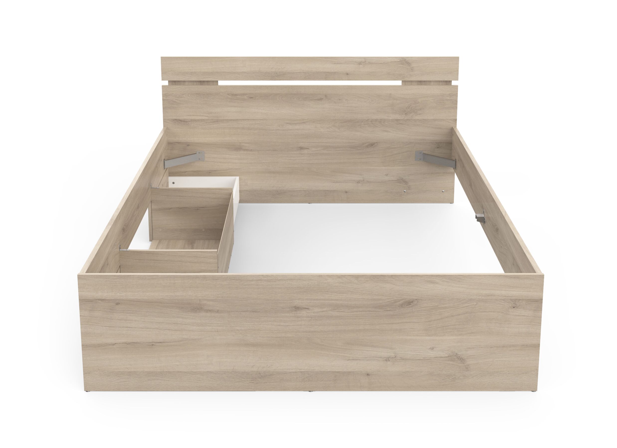 Overzichtsfoto - Bed Michigan 140x200cm - decor - kronberg eik