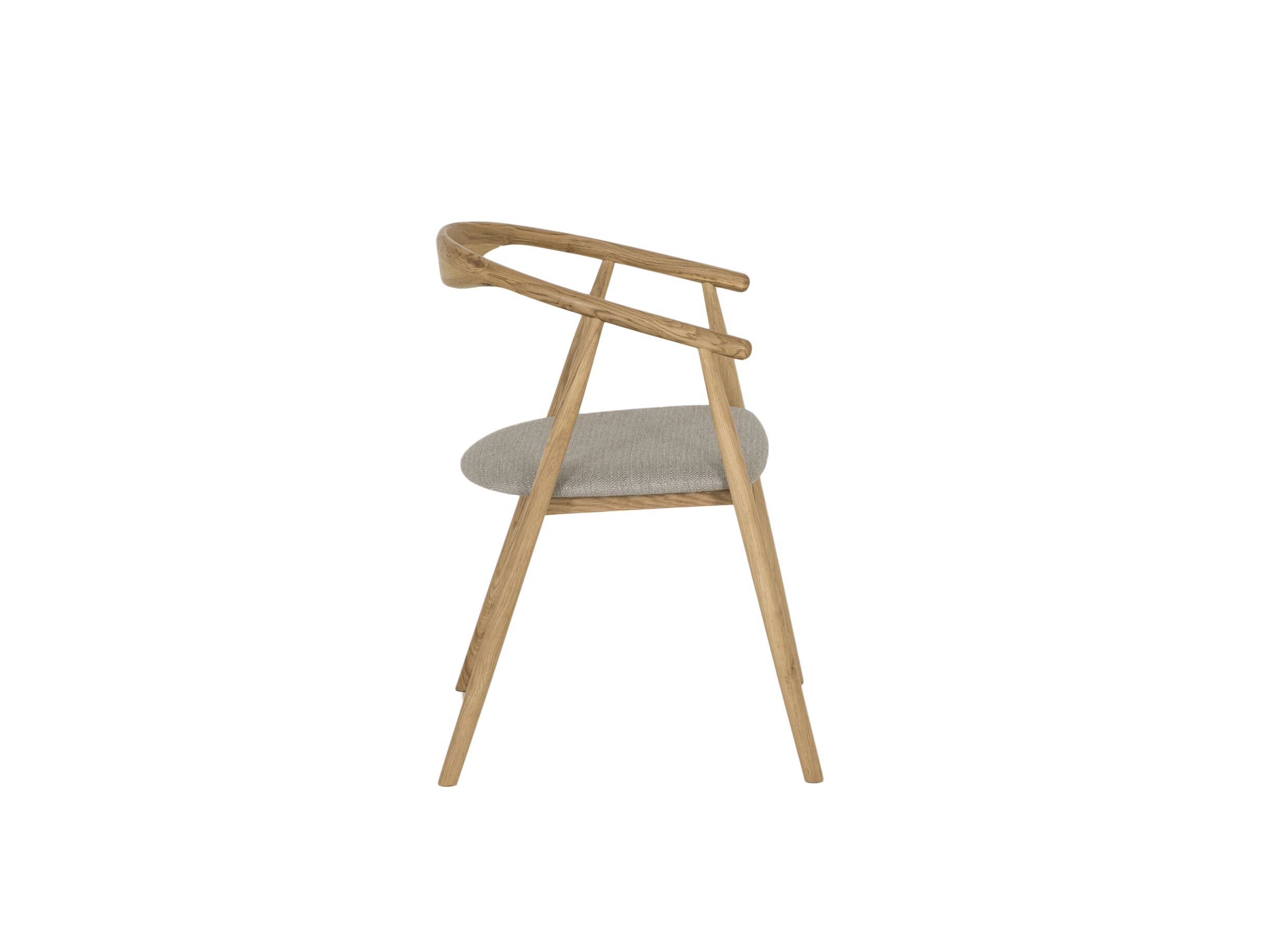 Aperçu - Chaise Baradine 56x55x78cm - chêne massif - naturel/gris clair