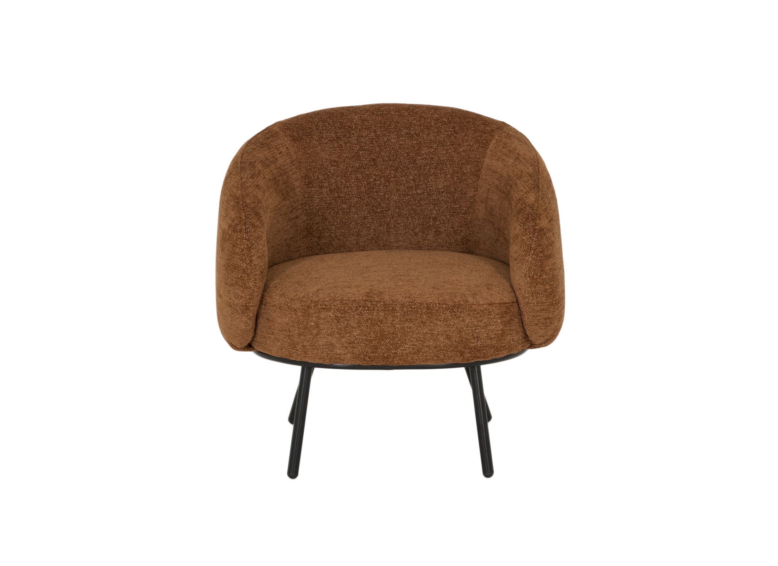 Fauteuil Crush 74x68x74cm - tissu - rouille