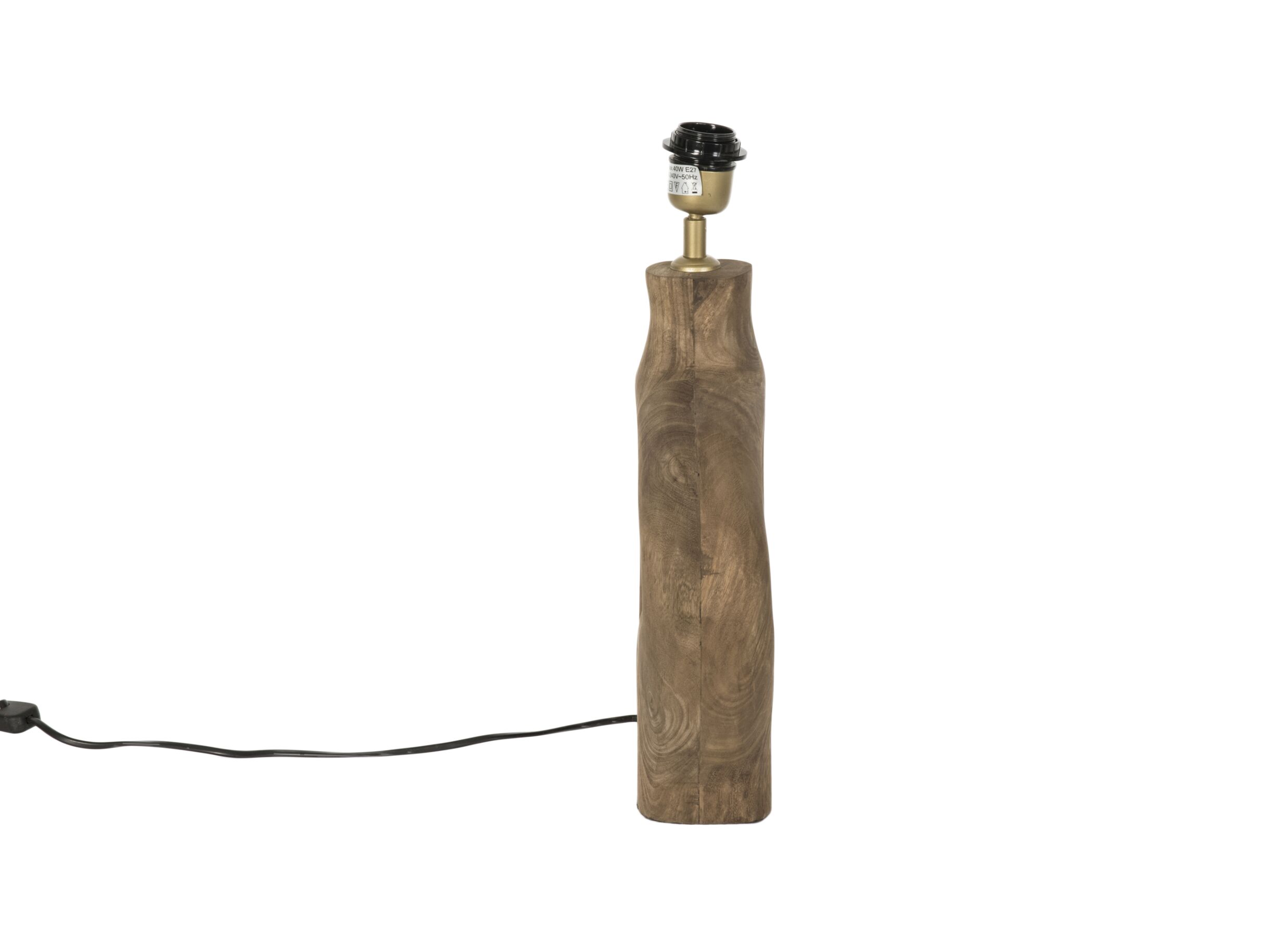 Aperçu - Pied de lampe E27 H35cm - bois - naturel