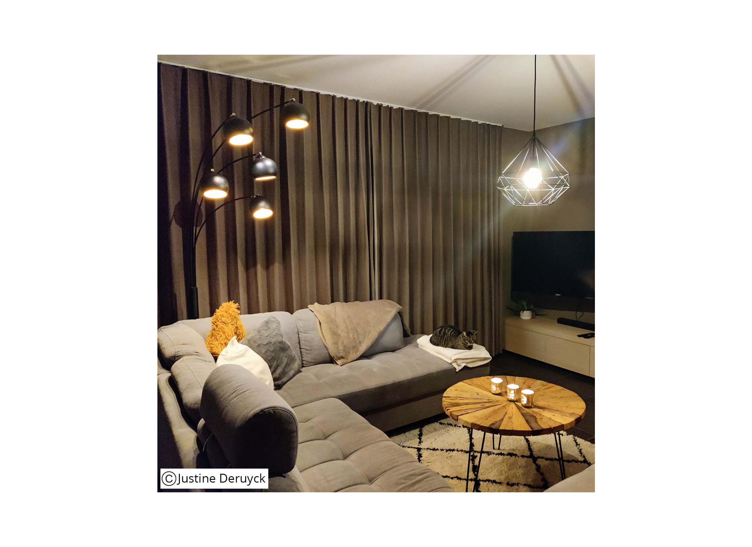 Sfeerfoto - Booglamp Sphere H220cm E14 - metaal - zwart & goud