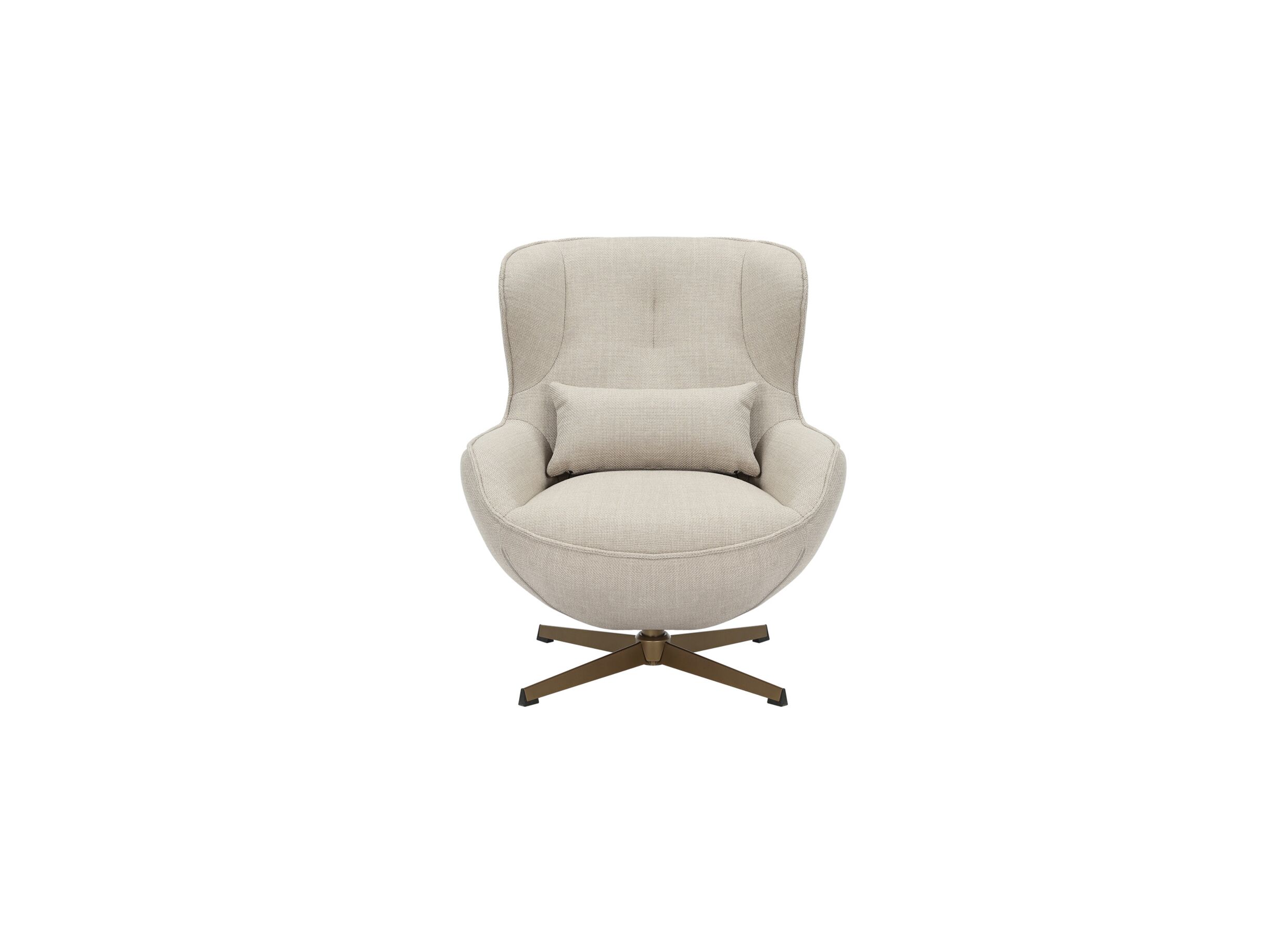 Aperçu - Fauteuil pivotant Moana 76x87,5x90cm - fibre polyester - beige