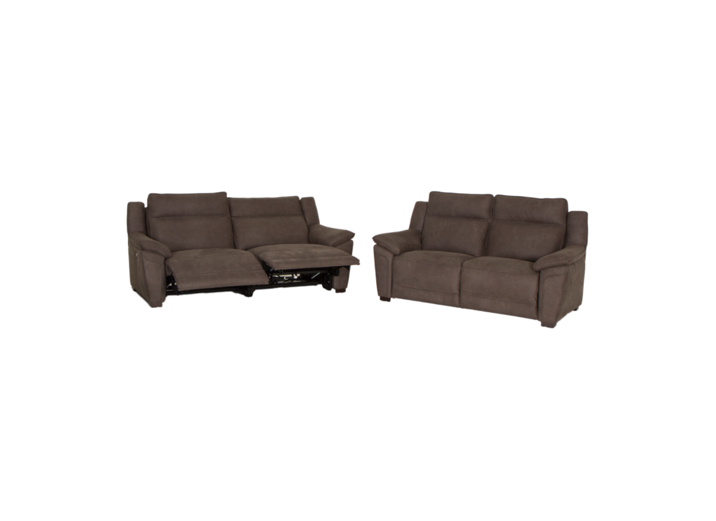 Zetel Globe 3+2-zit - stof - bruingrijs met 2 relaxen