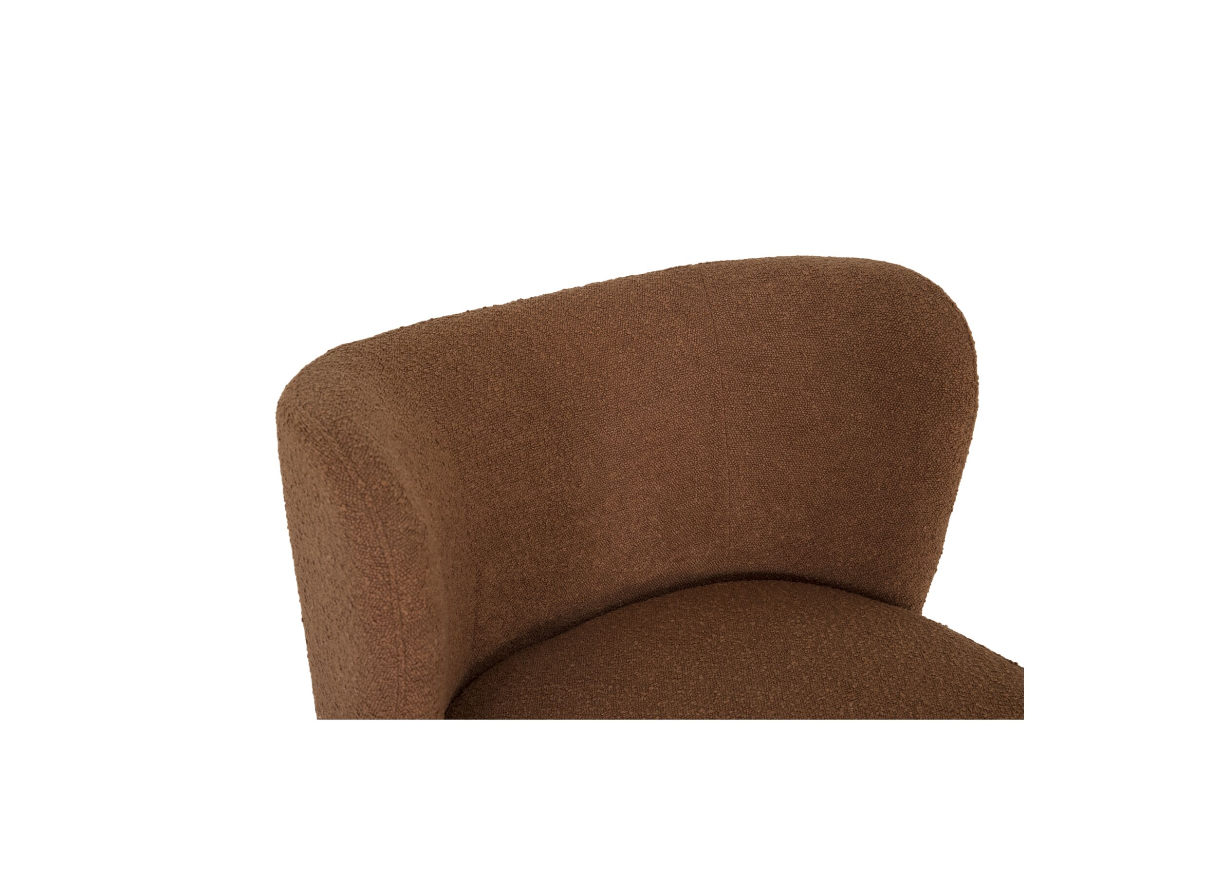 Detailfoto - Oorfauteuil Kerry 70x70x76cm - bouclé - roest