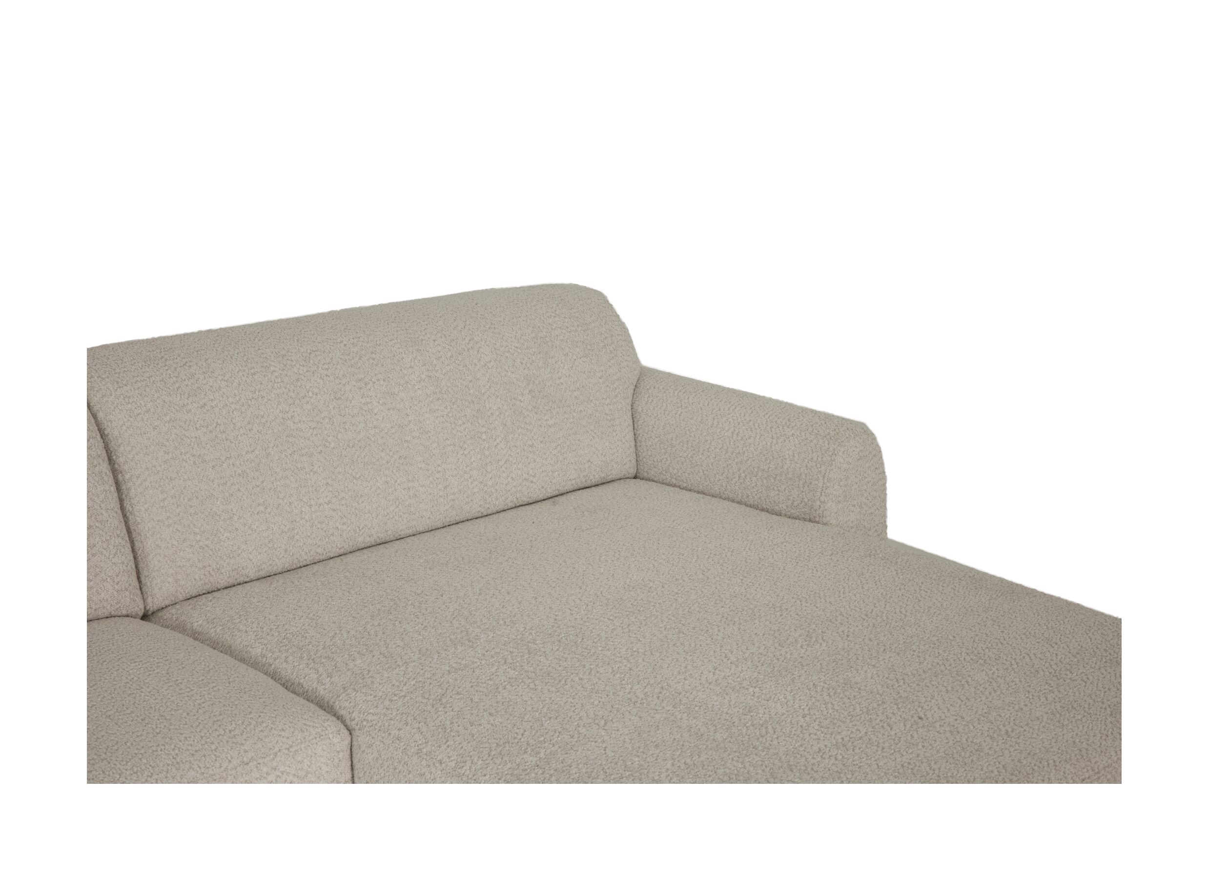 Detail - Canapé d'angle Malmo 340x171cm - tissu - beige
