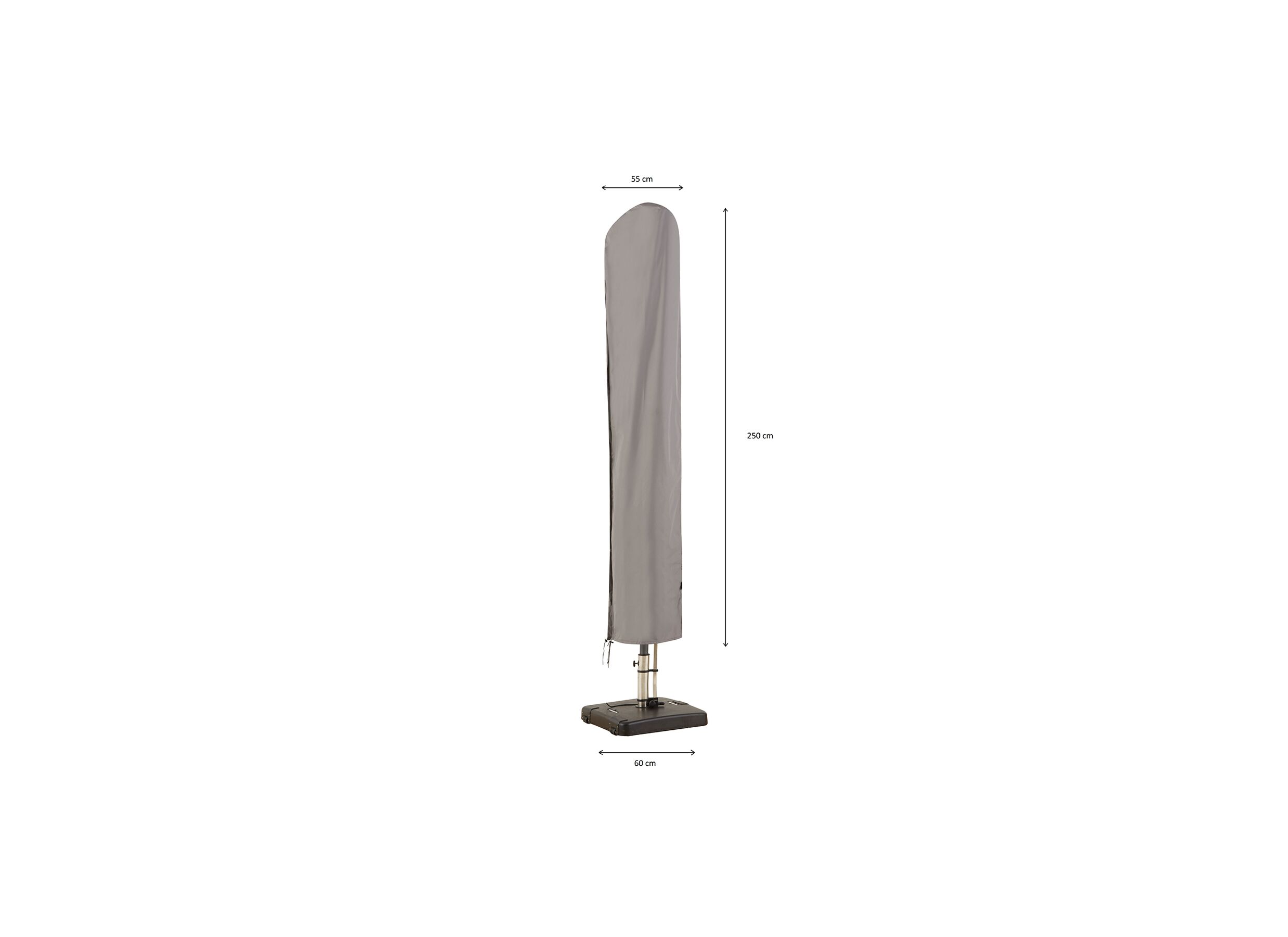Parasolhoes 250cm grijs