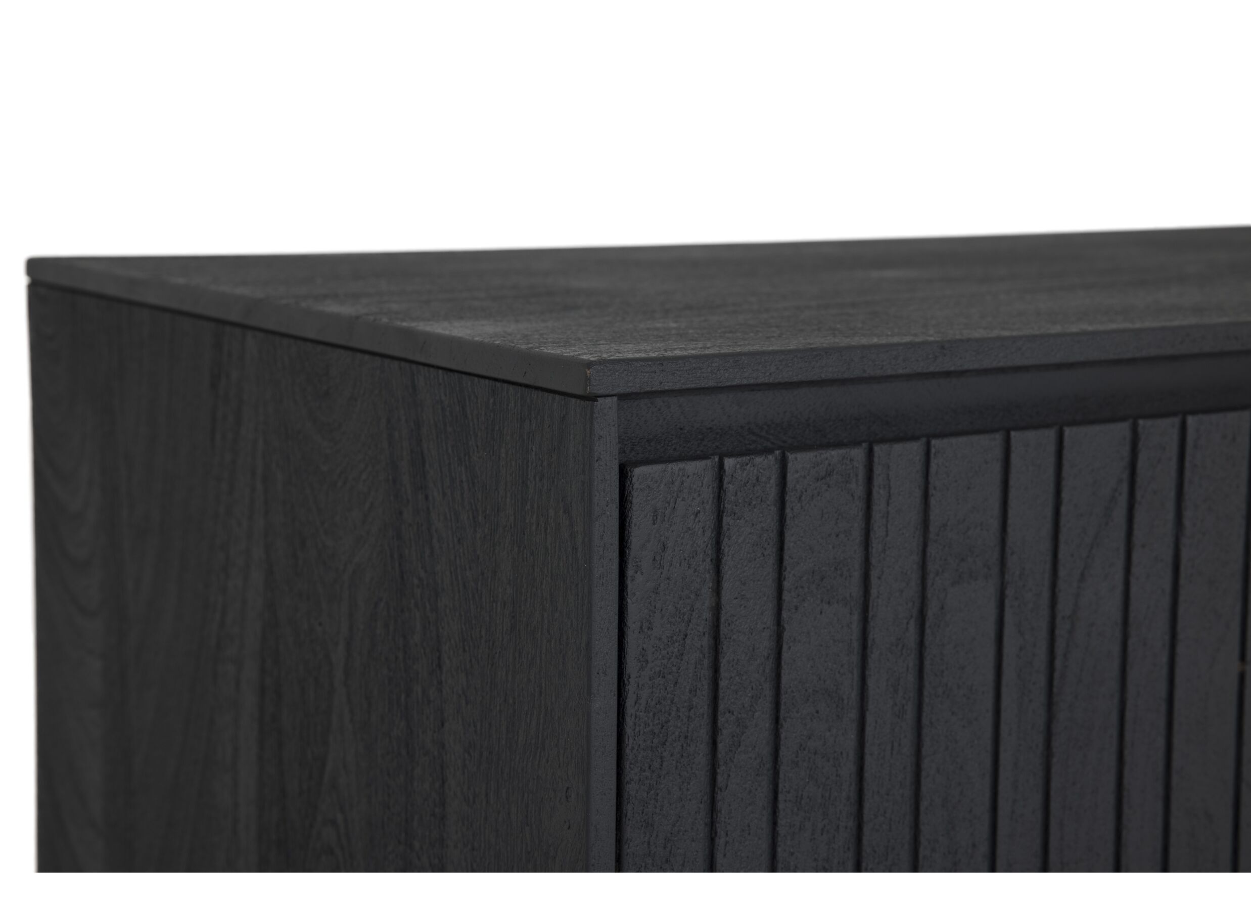 Buffet Aquilano 225cm - acacia massif - noir