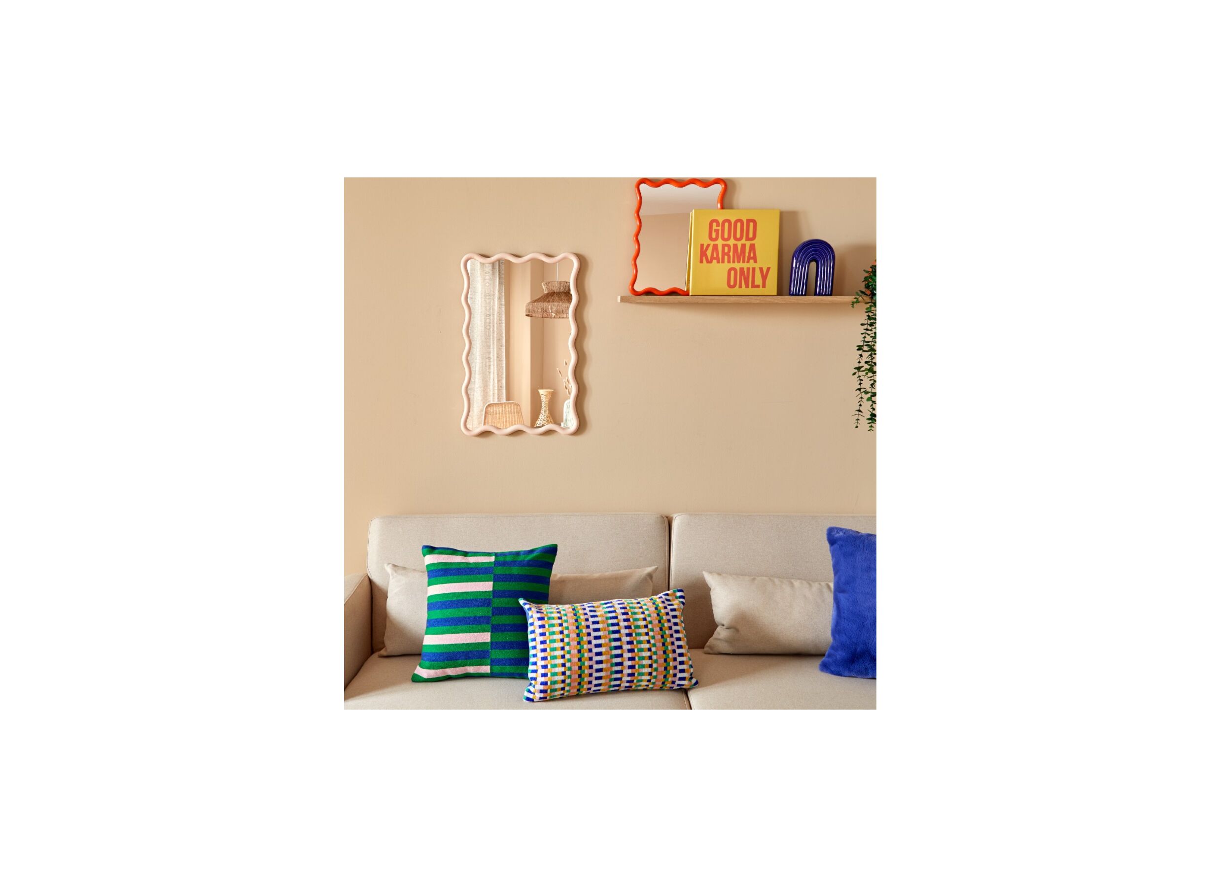 Sfeerfoto - Spiegel Judy 60x38cm - kunststof/glas - beige