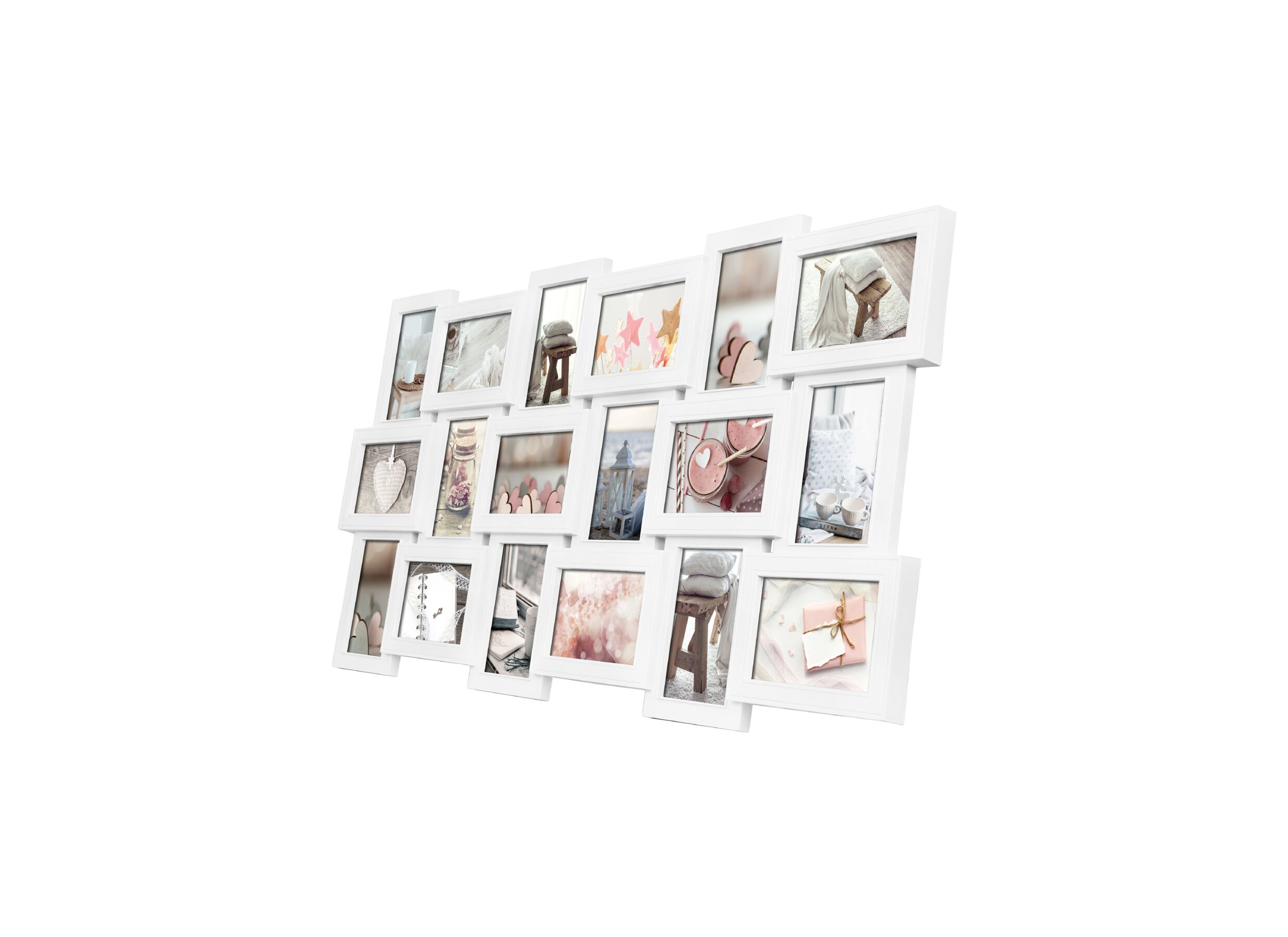Overzichtsfoto - Fotokader Berlin set van 18 foto's 10x15cm - kunststof/plexiglas - wit